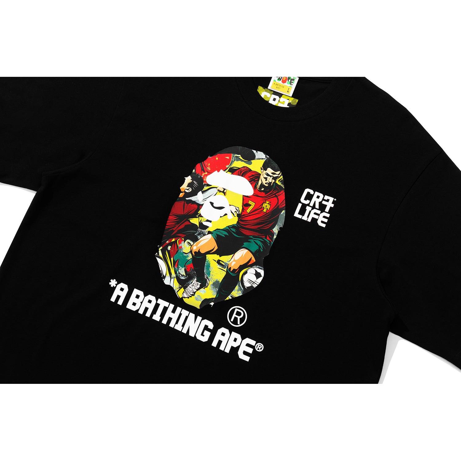 BAPE X CR7 LIFE GRAPHIC A BATHING APE RELAXED FIT TEE #2 MENS – Image 2