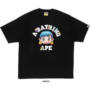 BAPE X MR. COLLEGE RELAXED FIT TEE MENS