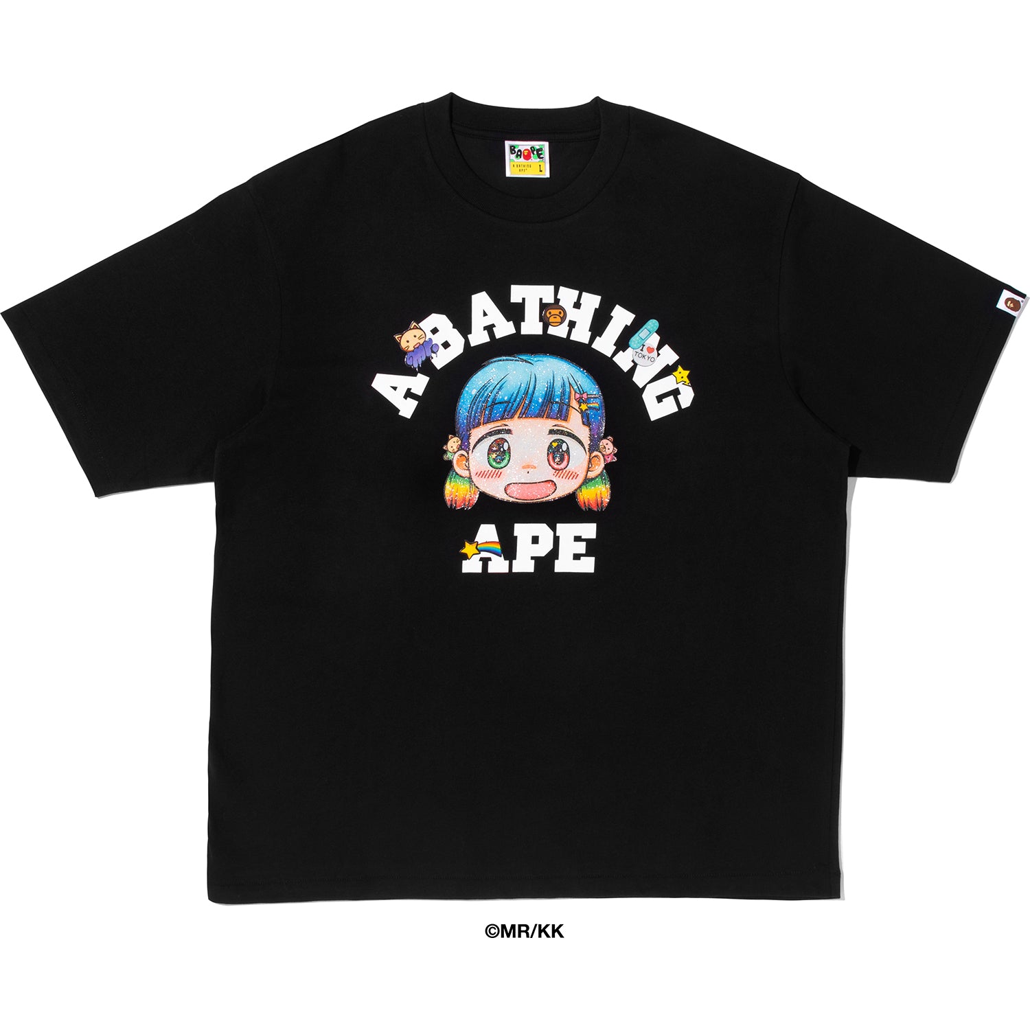 BAPE X MR. COLLEGE RELAXED FIT TEE MENS – Image 1