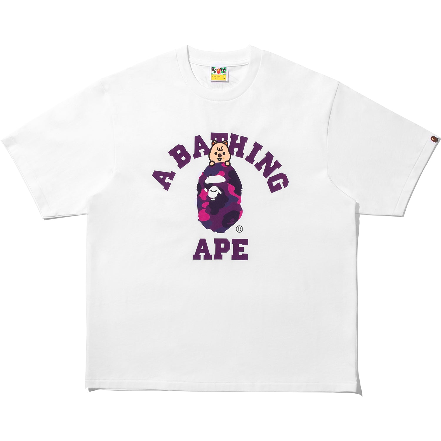BAPE X STRAY KIDS HAN QUOKKA COLLEGE TEE MENS – Image 1