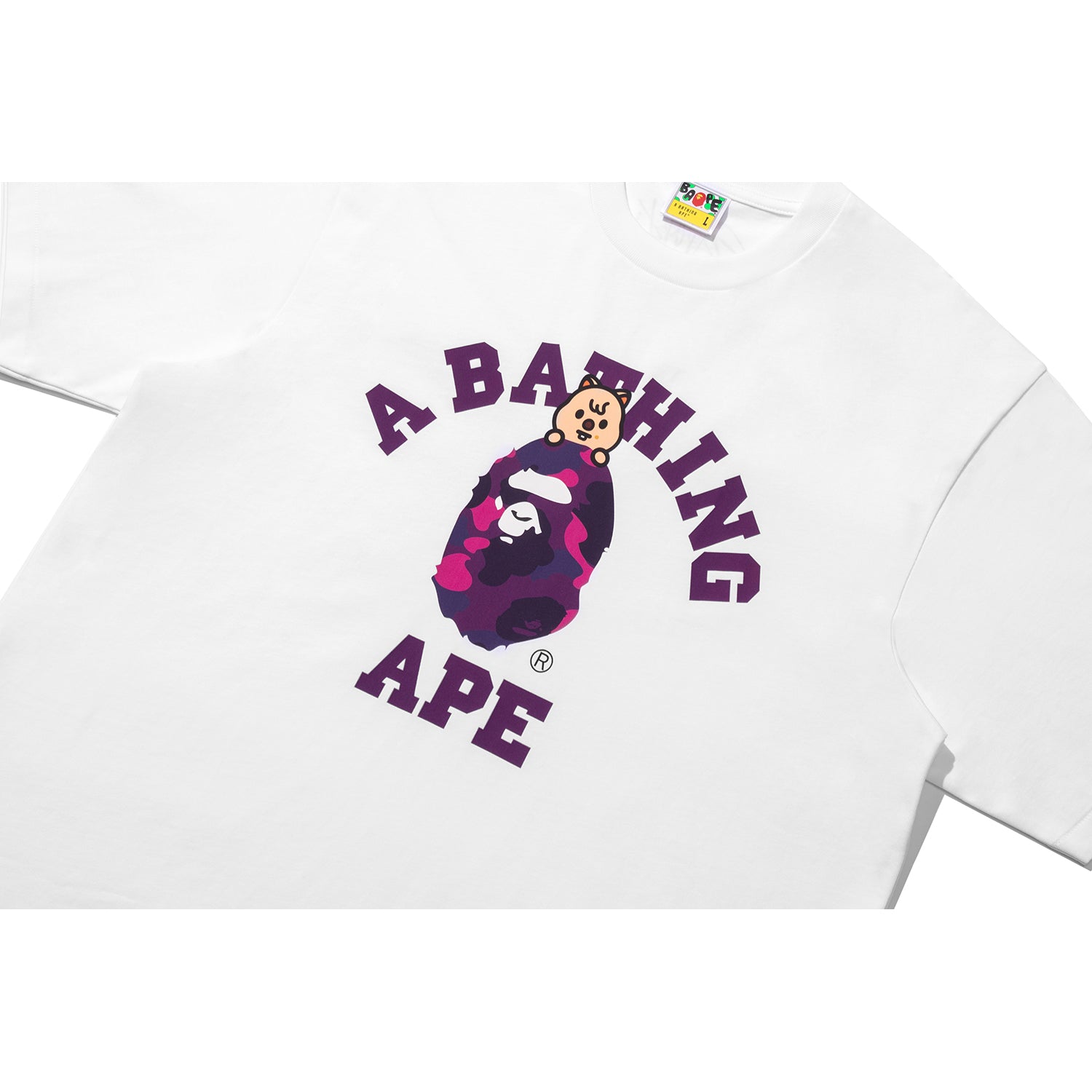 BAPE X STRAY KIDS HAN QUOKKA COLLEGE TEE MENS – Image 2