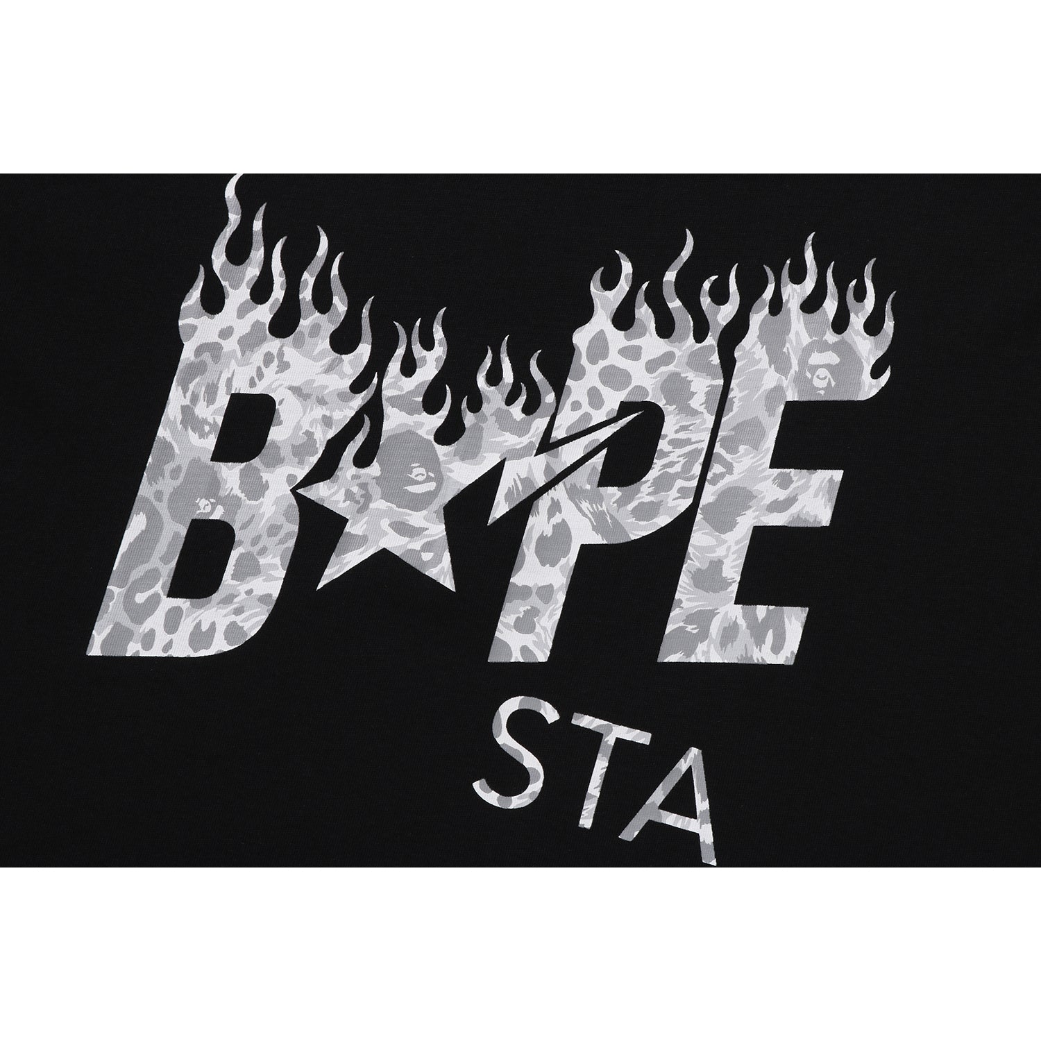 WILD LEOPARD PATTERN BAPE STA LOGO RELAXED FIT TEE MENS – Image 2