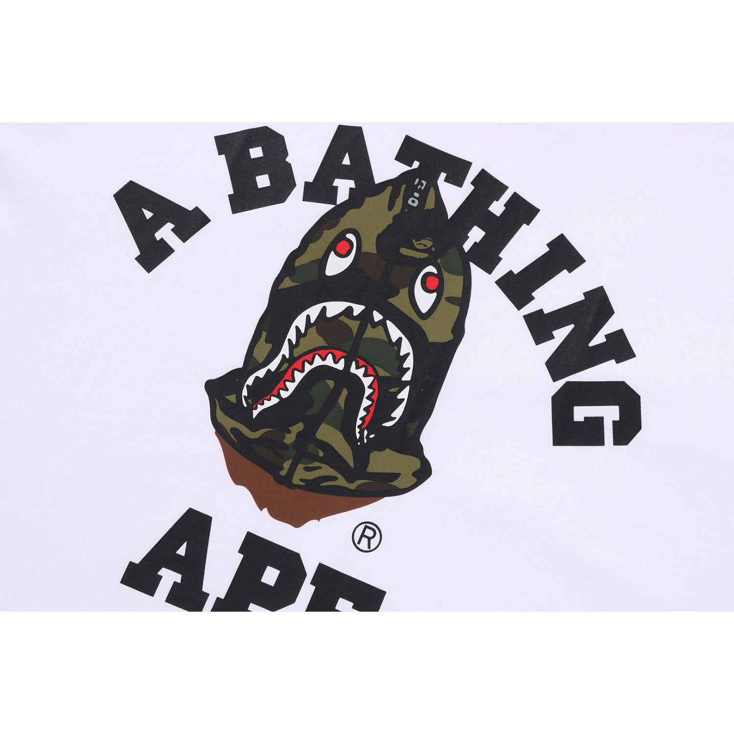 1ST CAMO SHARK SEIJIN COLLEGE RELAXED FIT TEE MENS – Image 2