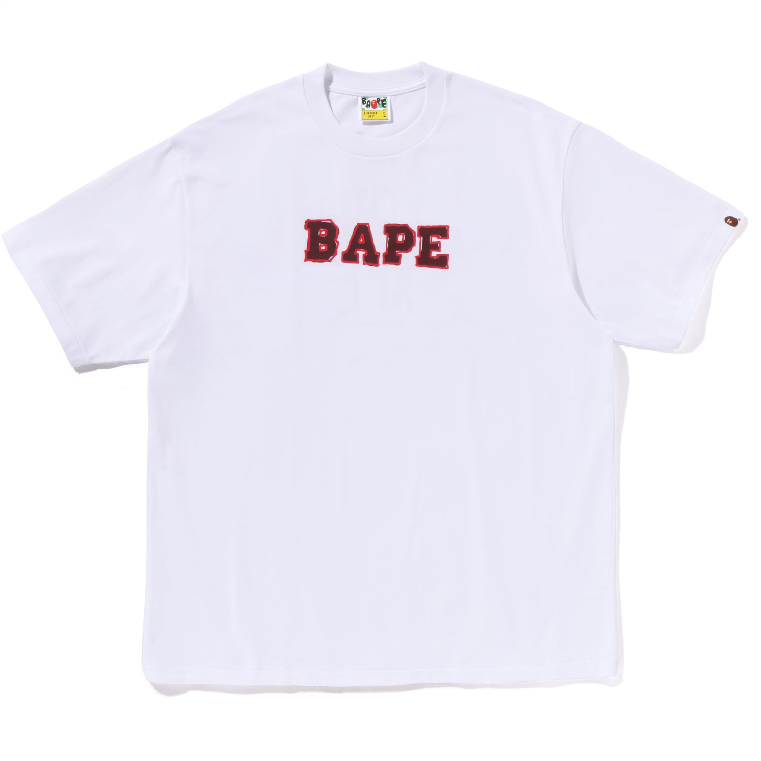 HAND DRAW BAPE LOGO RELAXED FIT TEE MENS – Image 1