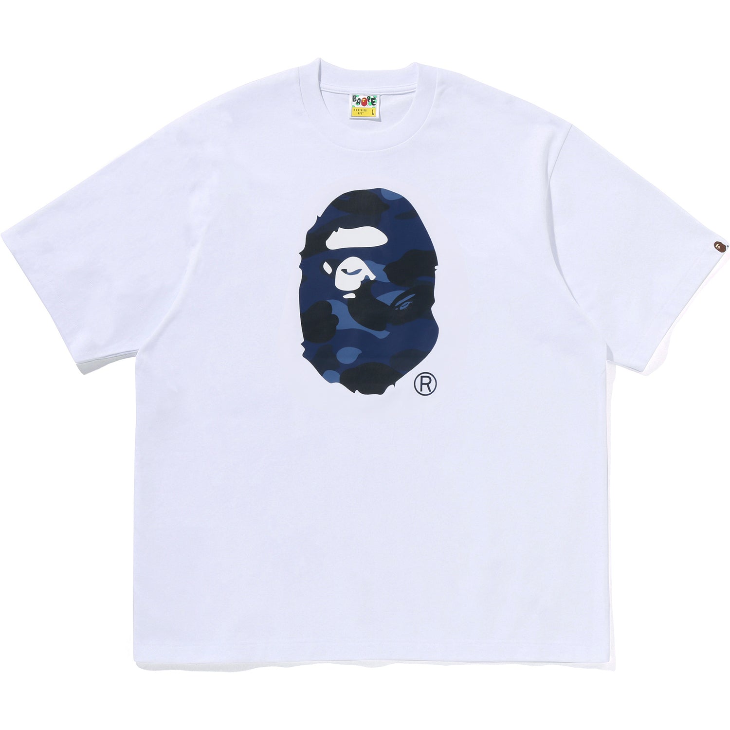 BAPE X JUST DON COLOR CAMO APE HEAD RELAXED FIT TEE MENS – Image 1