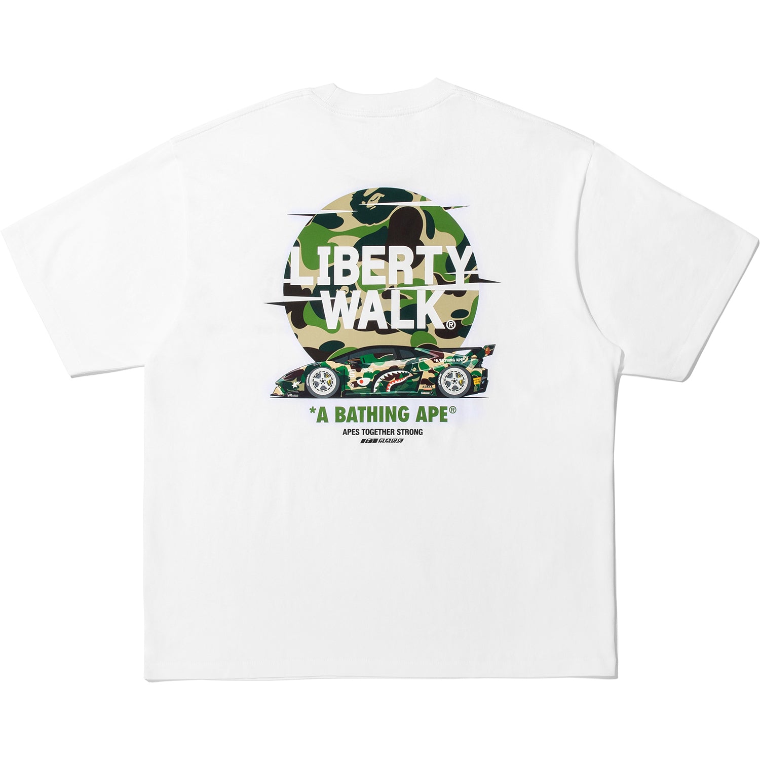 BAPE X LIBERTY WALK ABC CAMO LOGO RELAXED FIT TEE MENS – Image 3