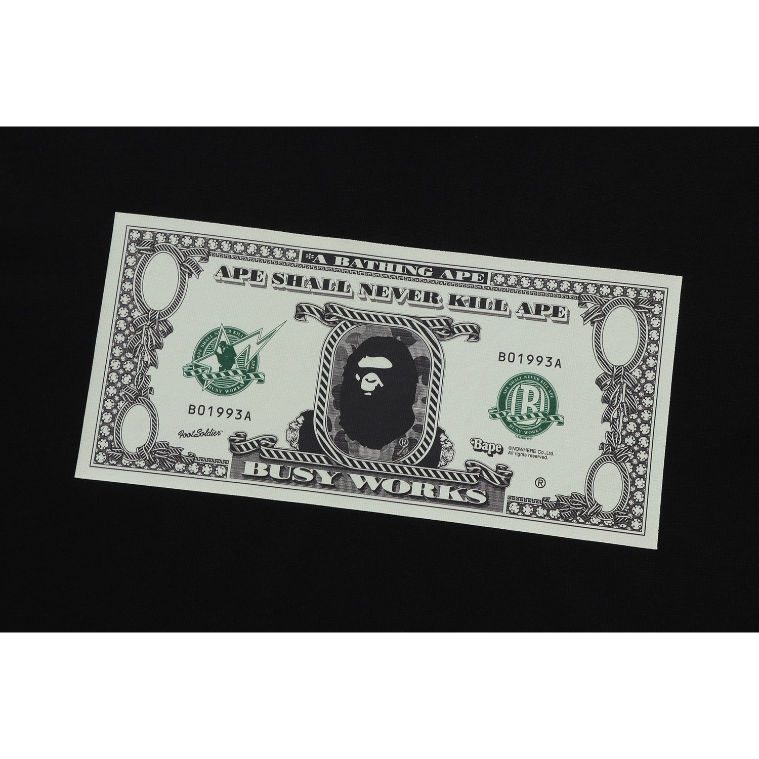 BAPE BANKNOTE TEE MENS – Image 2