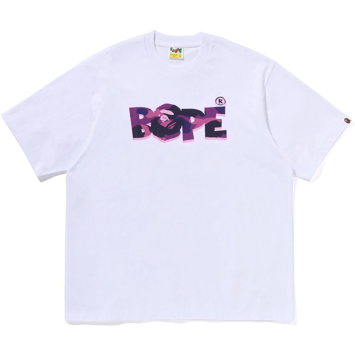 COLOR CAMO BAPE LOGO RELAXED FIT TEE MENS – Image 1