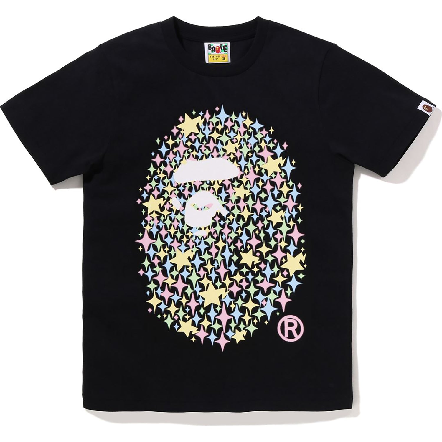 BLING STAR GLITTER APE HEAD TEE LADIES – Image 1