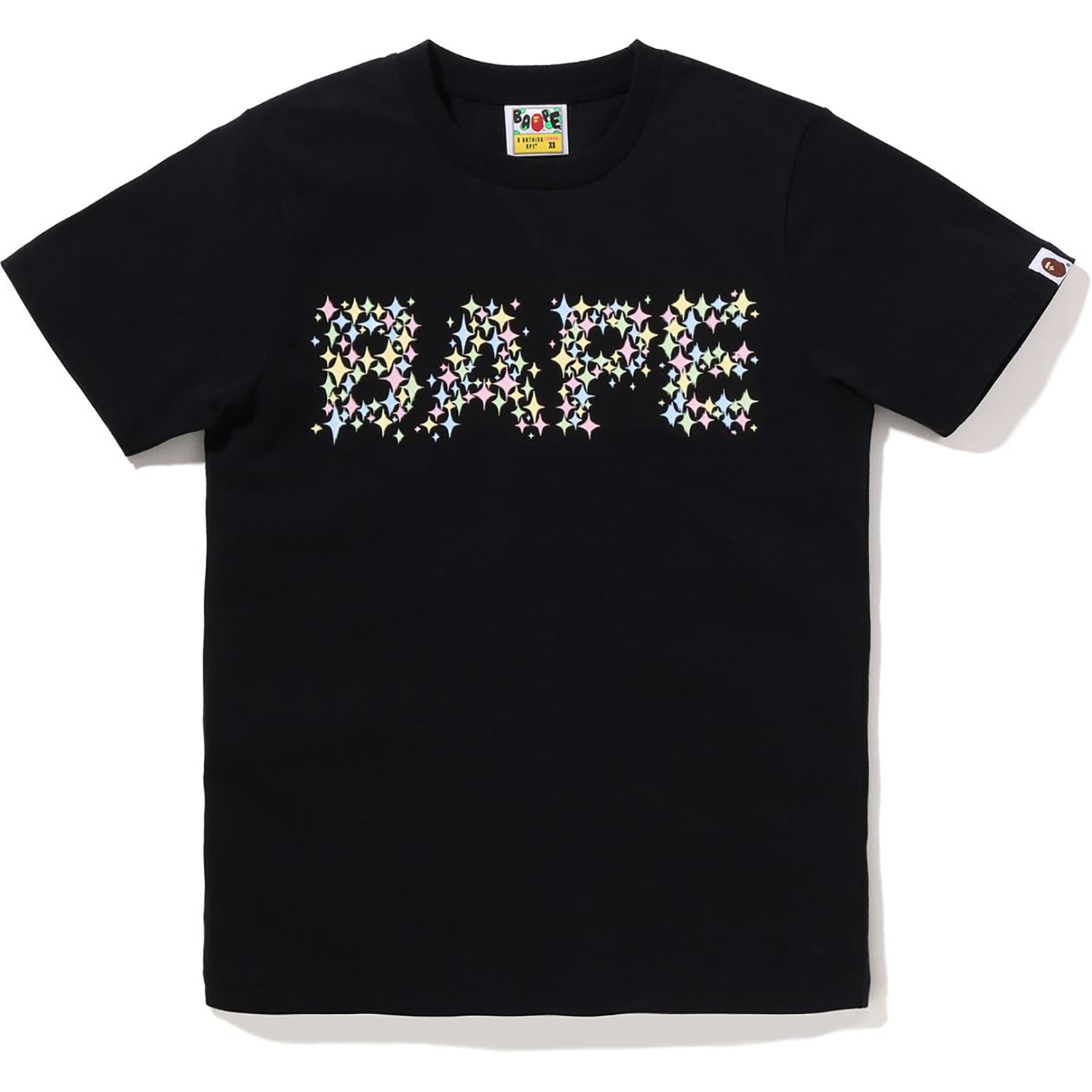 BLING STAR GLITTER BAPE LOGO TEE LADIES – Image 1