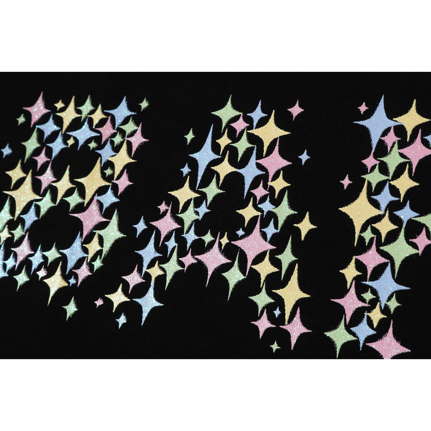 BLING STAR GLITTER BAPE LOGO TEE LADIES – Image 2