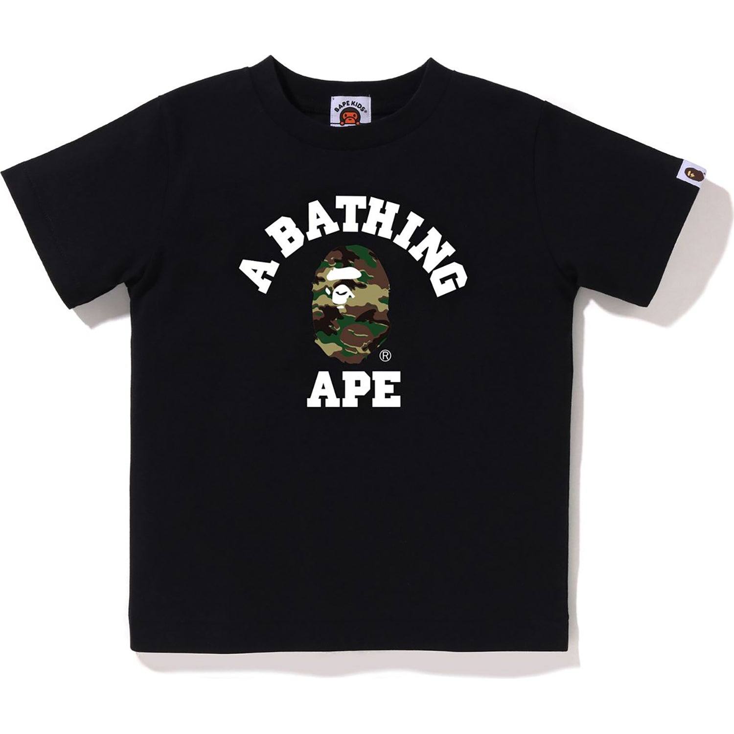 GLITCH WOODLAND CAMO COLLEGE TEE KIDS – Image 1