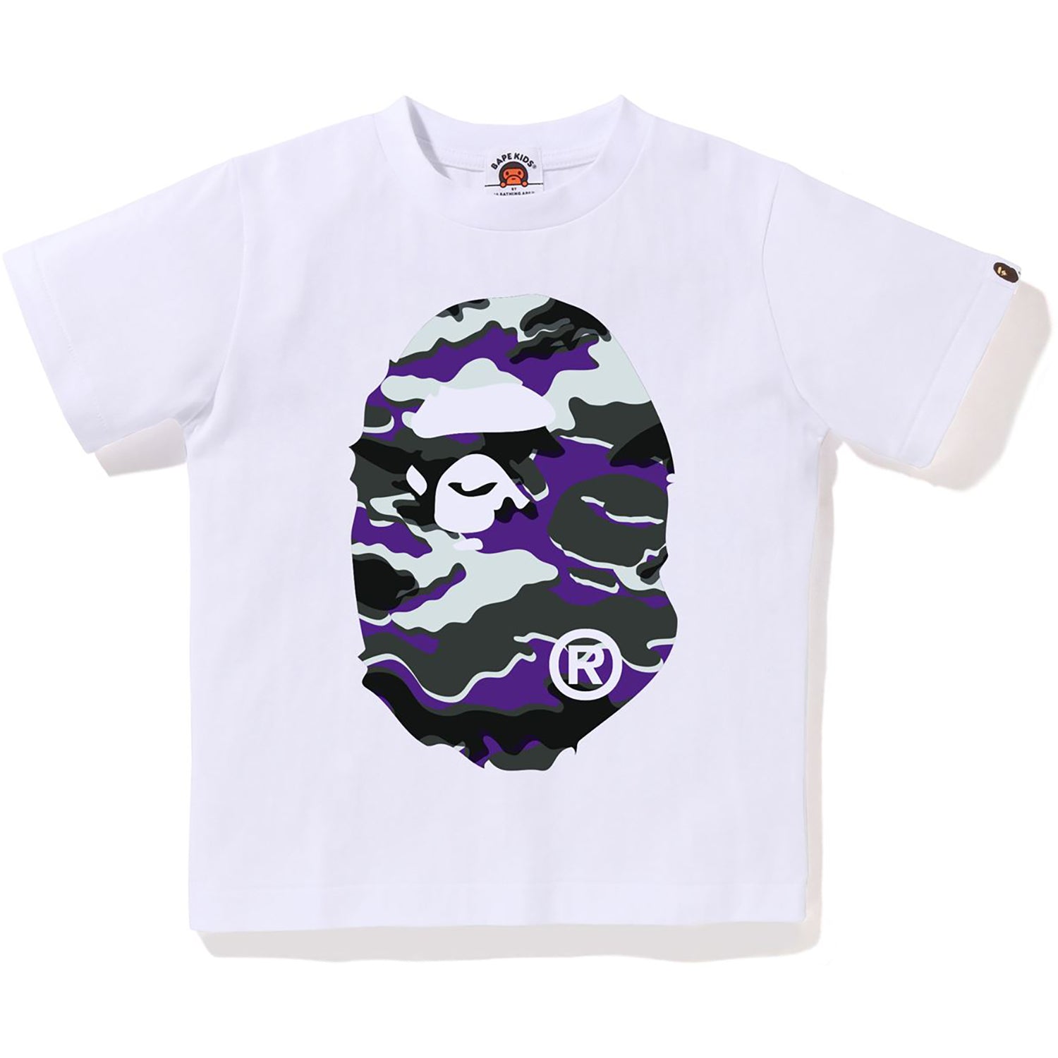 GLITCH WOODLAND CAMO BIG APE HEAD TEE KIDS – Image 1