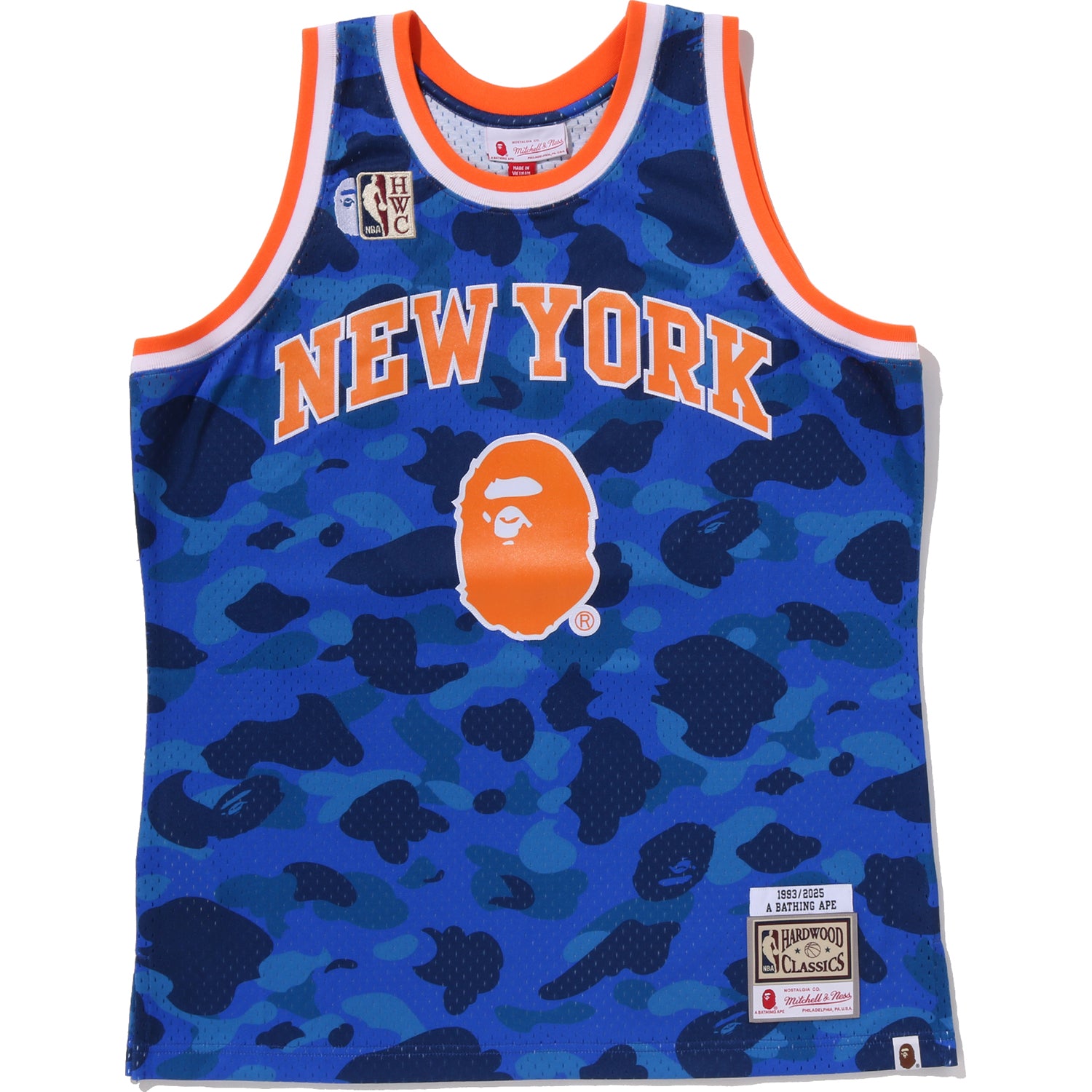 BAPE X M&N NBA - NEW YORK KNICKS SWINGMAN JERSEY MENS – Image 1