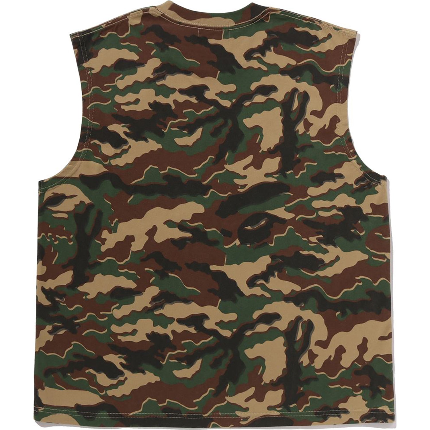 GLITCH WOODLAND CAMO HEAVY WASH BATHING APE CROPPED FIT TANK MENS – Image 2