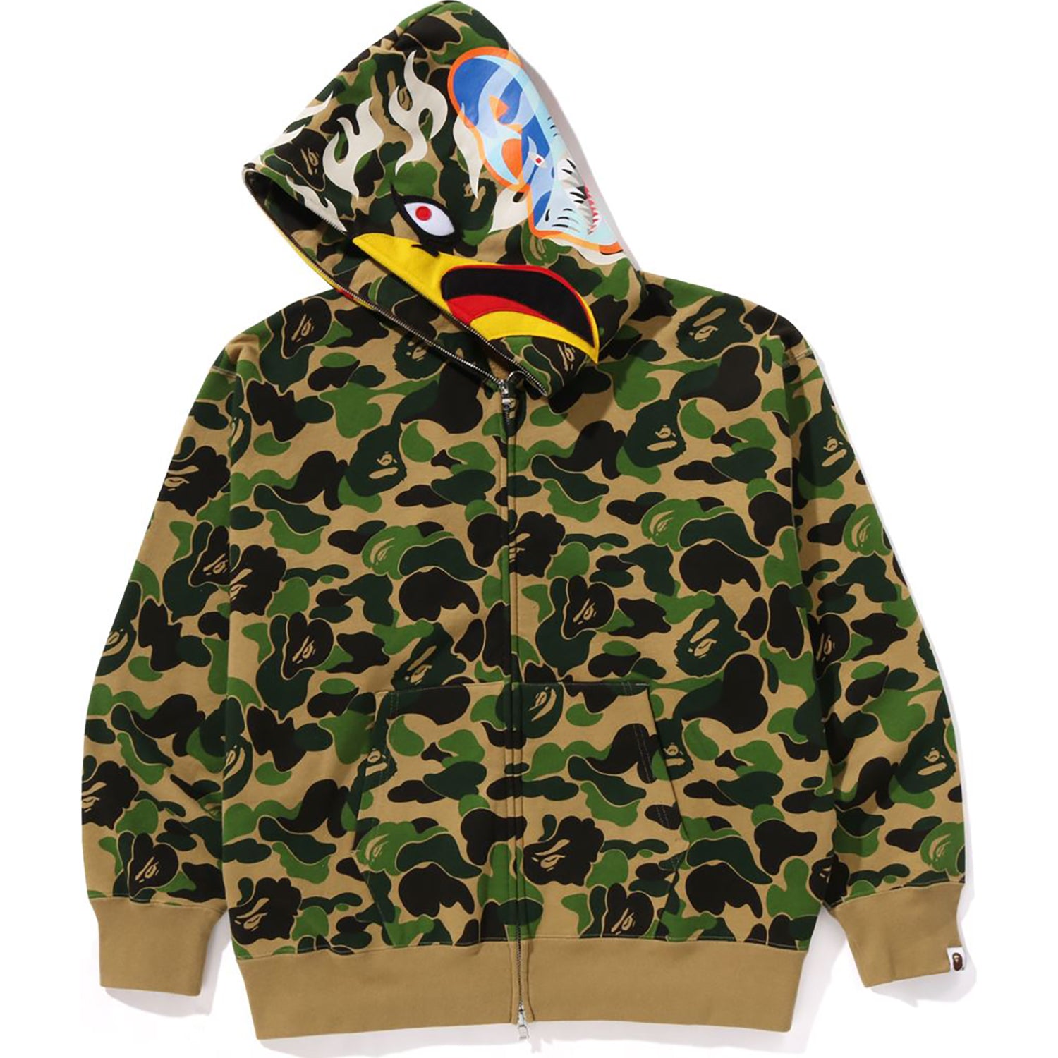 BAPE X READYMADE ABC CAMO EAGLE RELAXED FIT FULL ZIP HOODIE MENS – Image 3