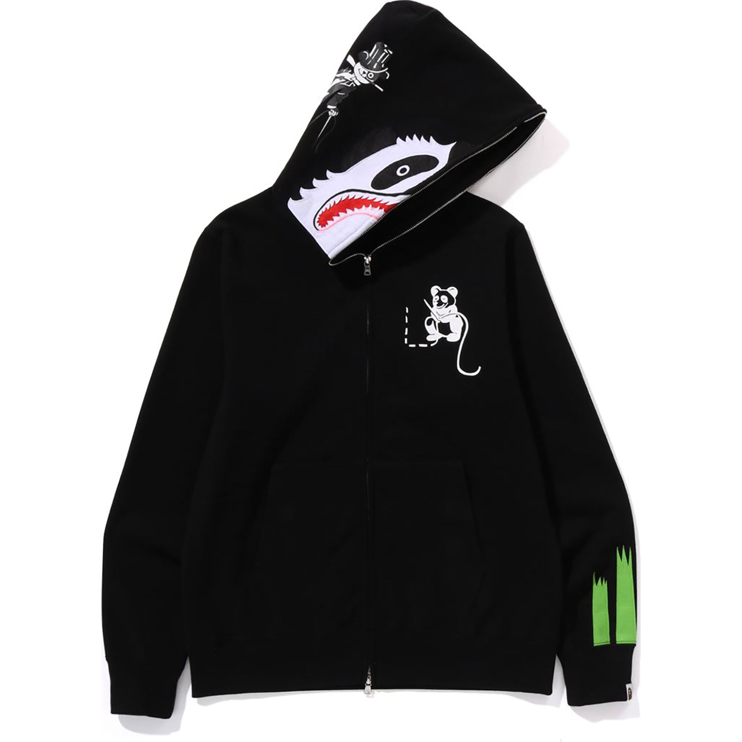 PANDA FULL ZIP HOODIE MENS – Image 2