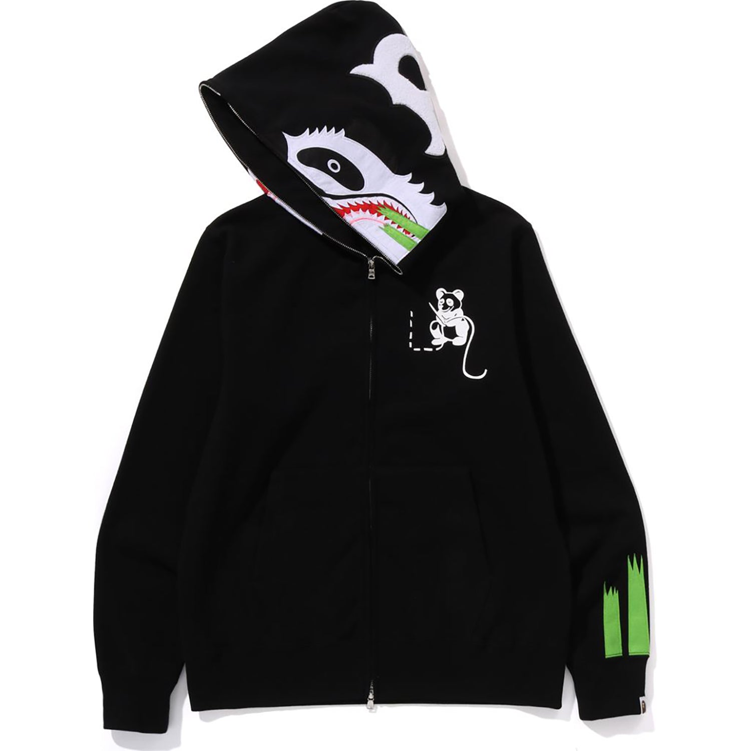 PANDA FULL ZIP HOODIE MENS – Image 3