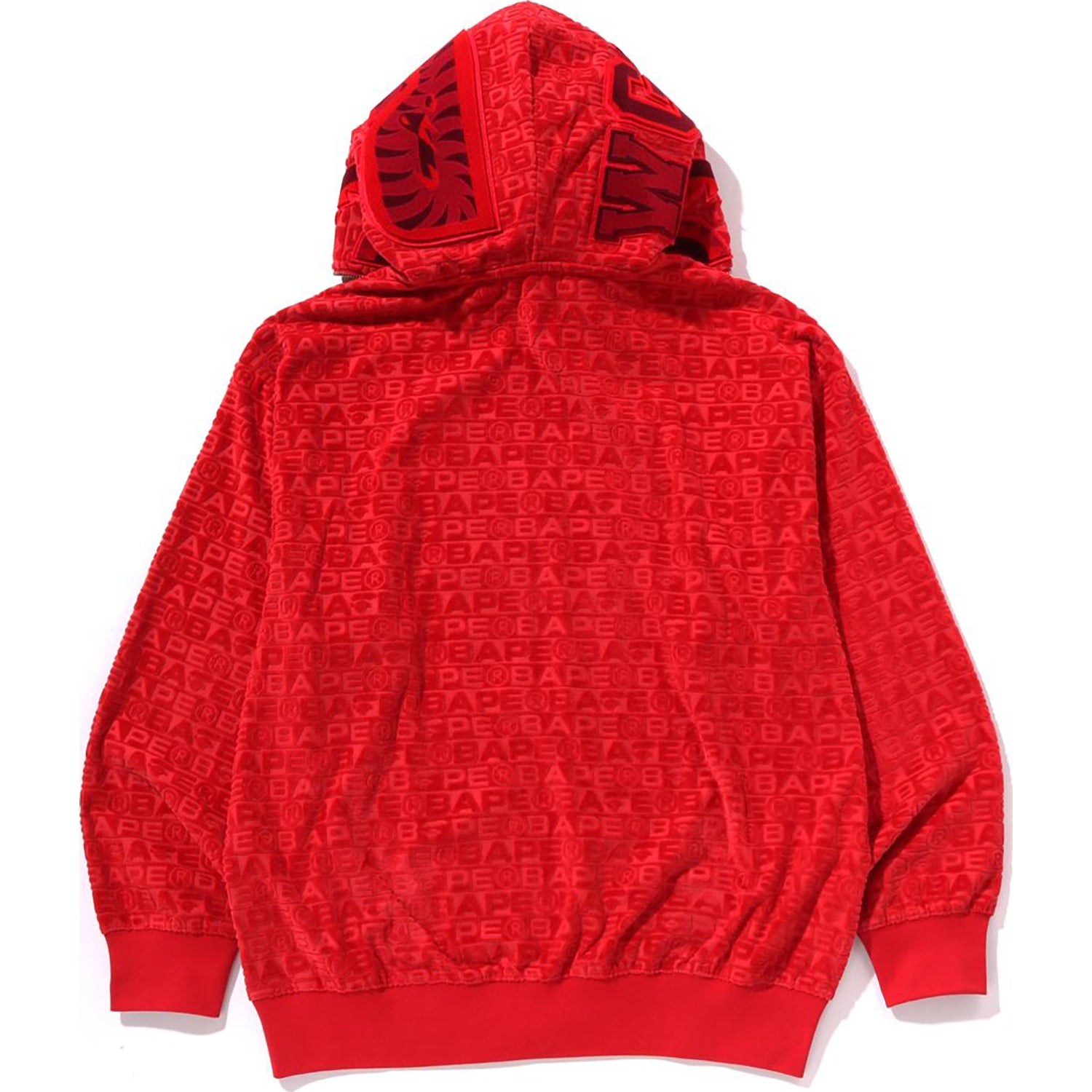 LUX SPORT PATTERN SHARK RELAXED FIT FULL ZIP HOODIE MENS – Image 3