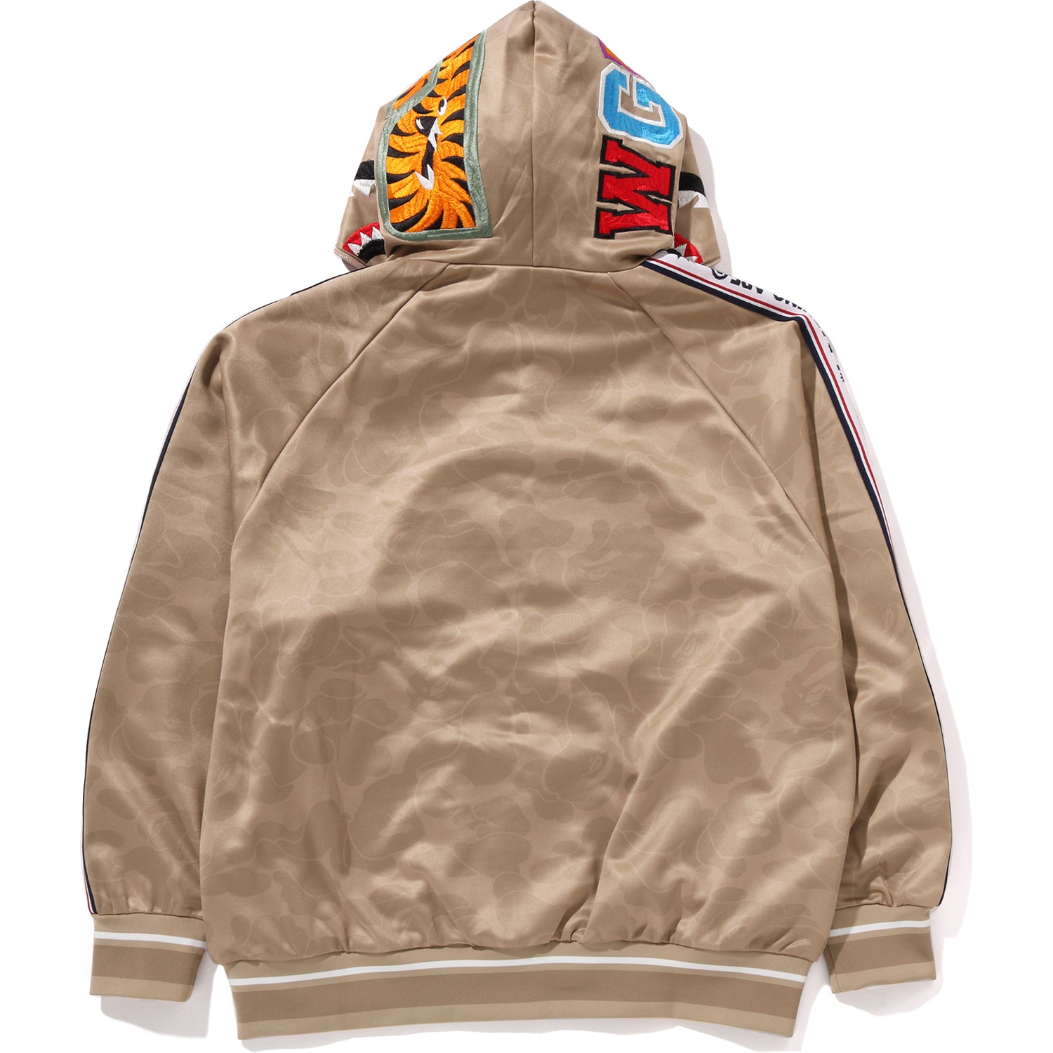 BAPE MENS SOLID CAMO RELAXED FIT SHARK FULL ZIP HOODIE JACKET – Image 3
