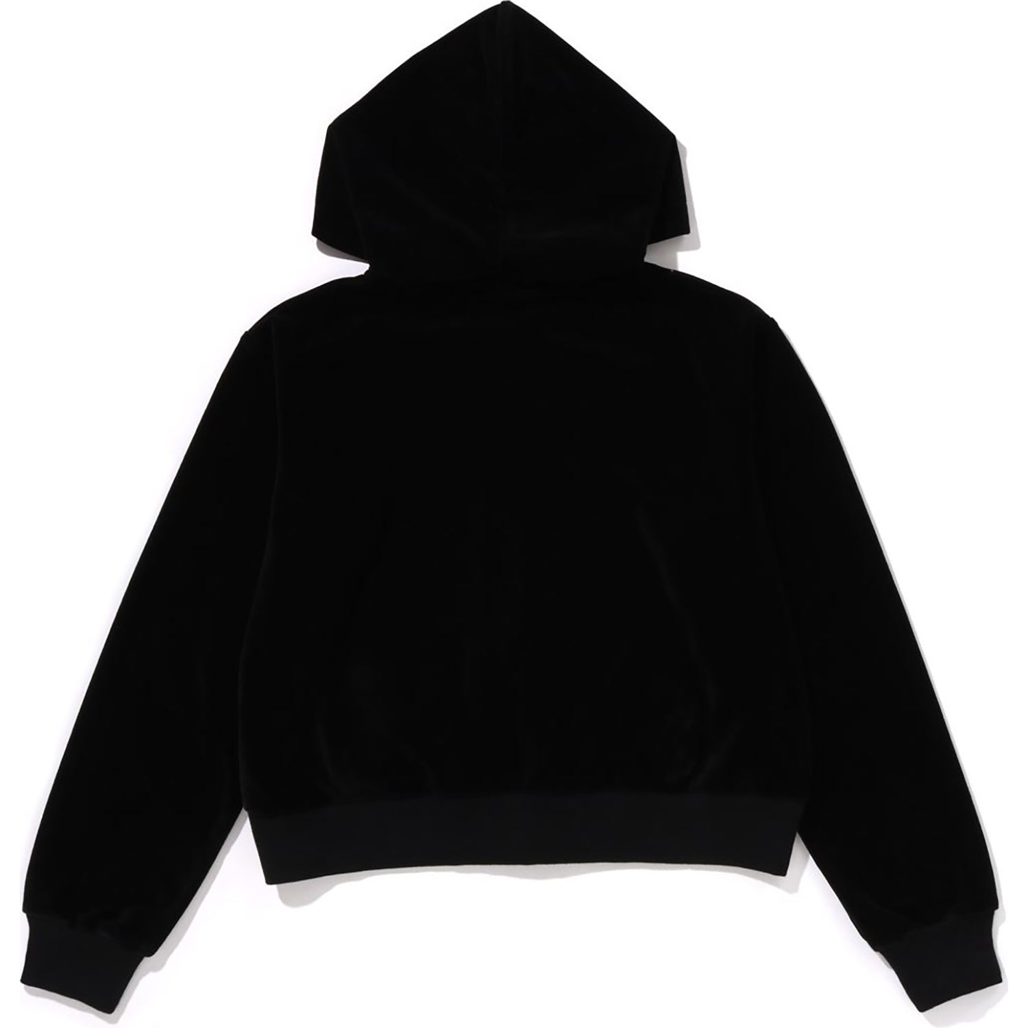 CRYSTAL STONE APE HEAD VELOUR ZIP HOODIE LADIES – Image 2