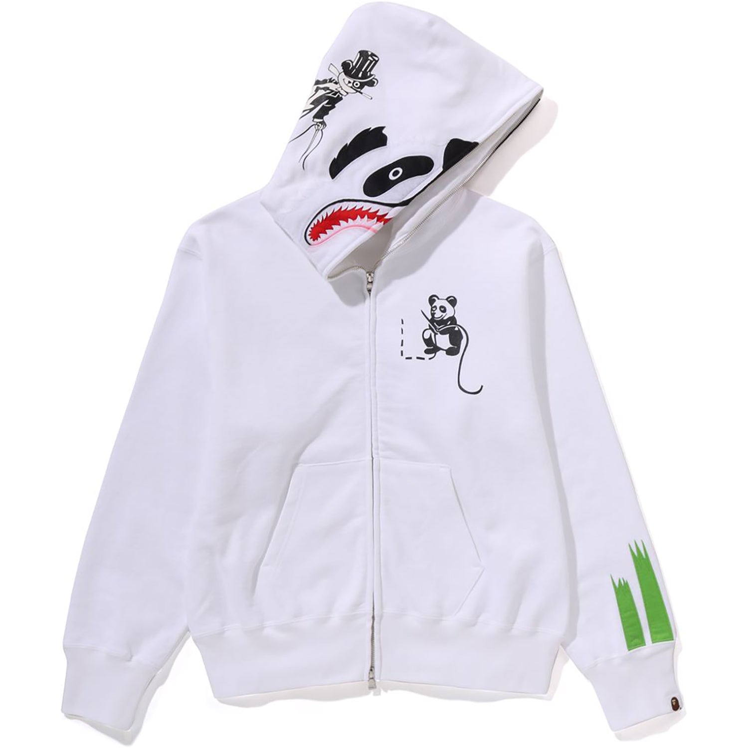PANDA FULL ZIP HOODIE LADIES – Image 2