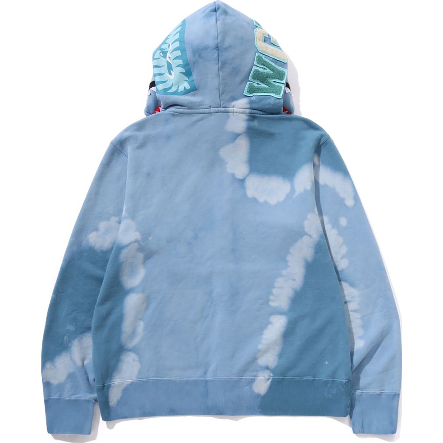 HAND DYE SHARK FULL ZIP HOODIE MENS – Image 3