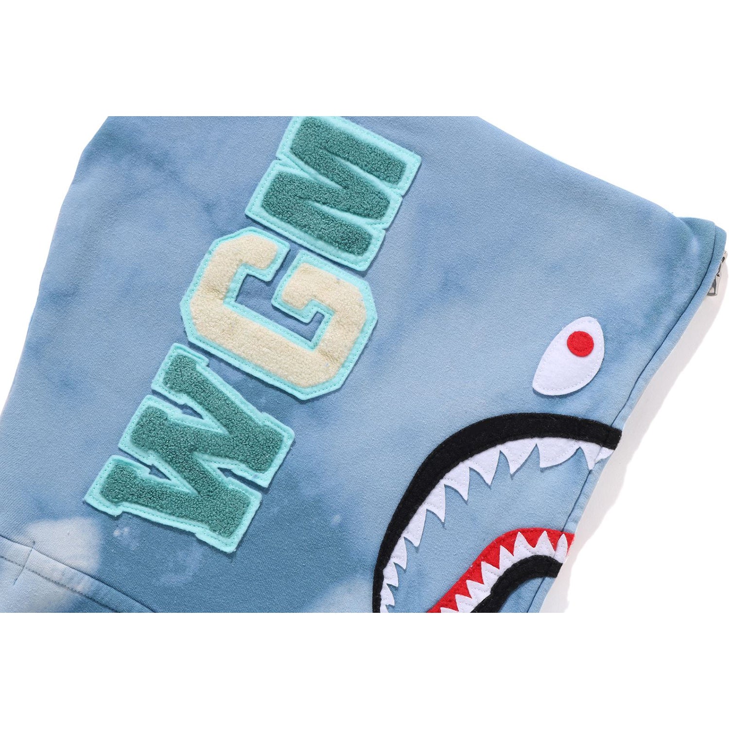 HAND DYE SHARK FULL ZIP HOODIE MENS – Image 4