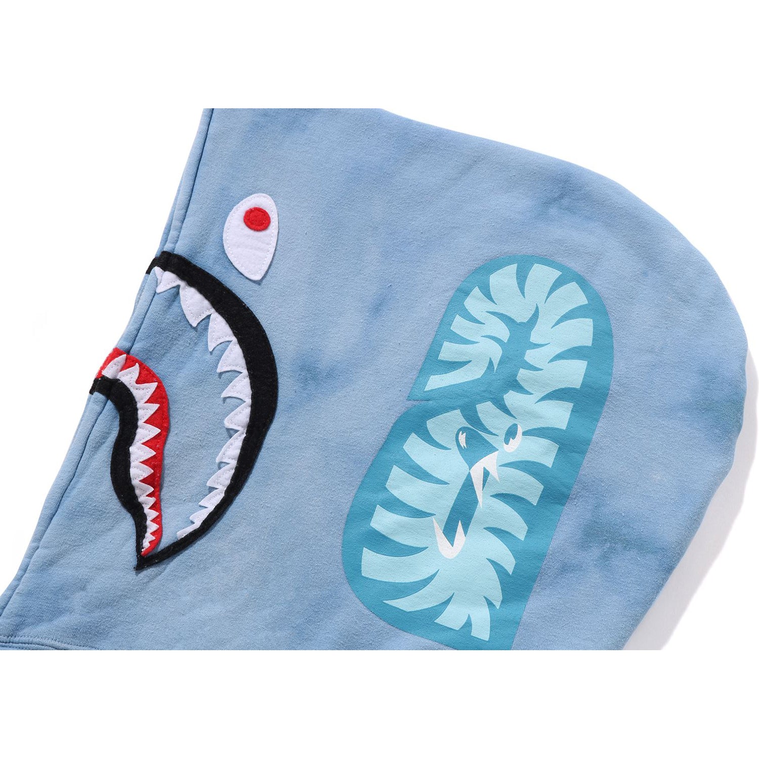 HAND DYE SHARK FULL ZIP HOODIE MENS – Image 5