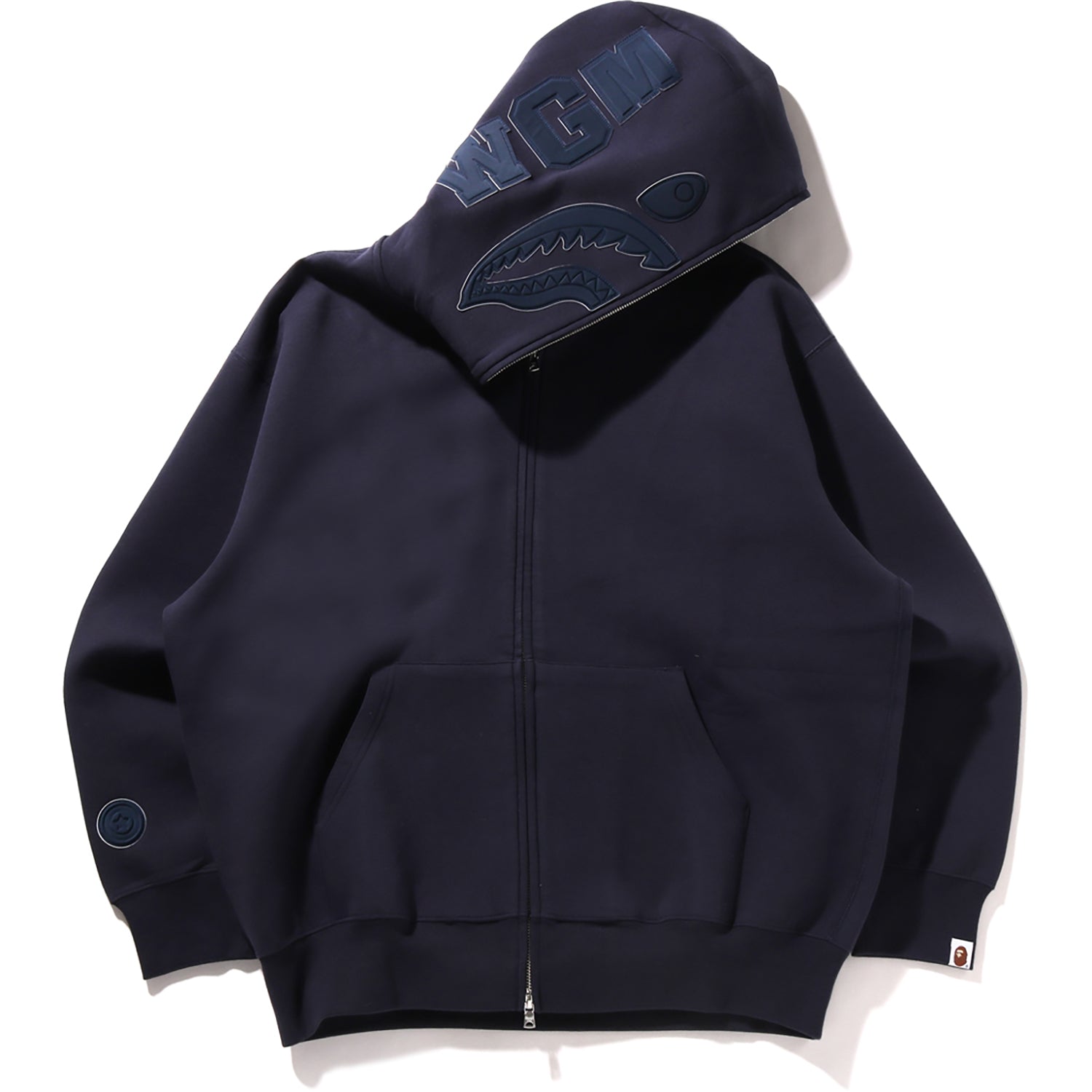 LINE CAMO INTERLOCK RELAXED FIT SHARK FULL ZIP HOODIE MENS – Image 1