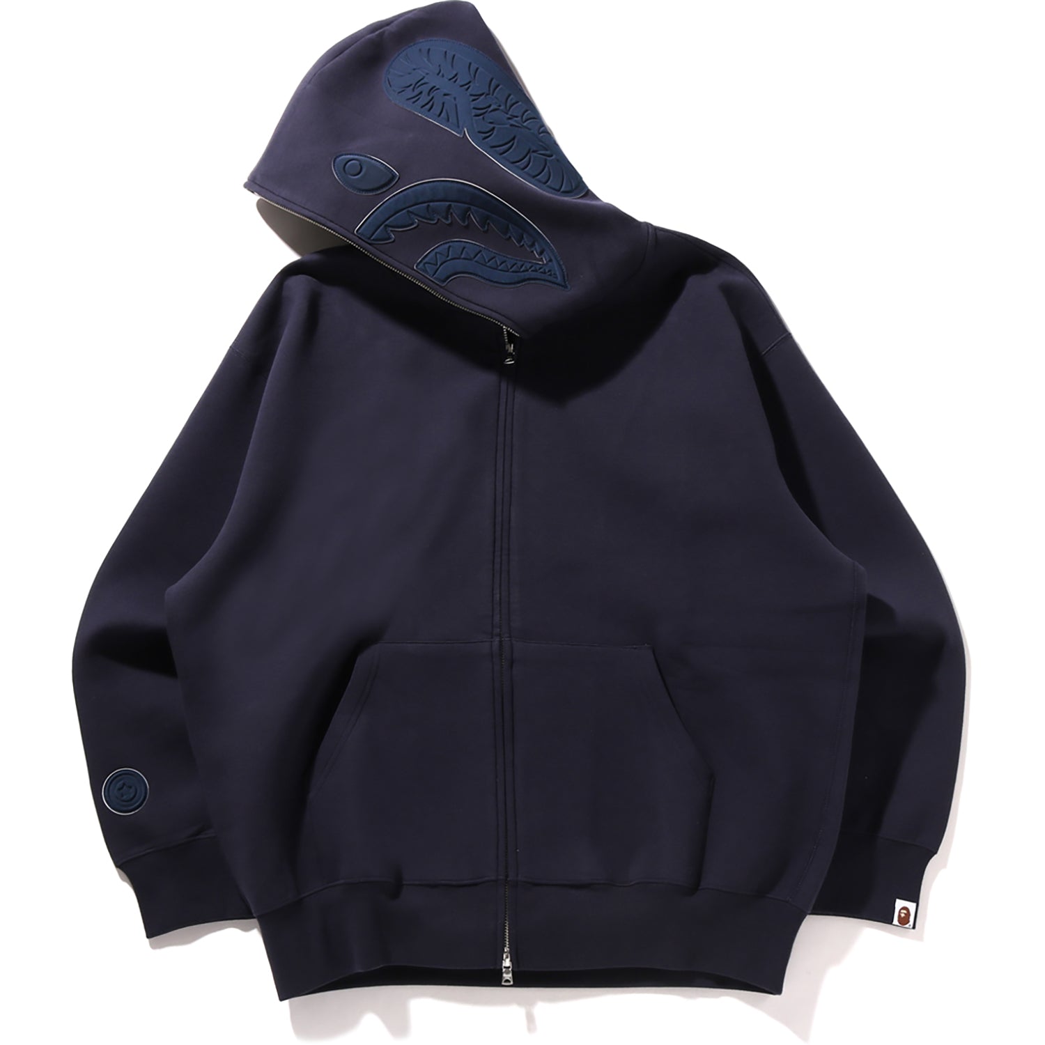 LINE CAMO INTERLOCK RELAXED FIT SHARK FULL ZIP HOODIE MENS – Image 2