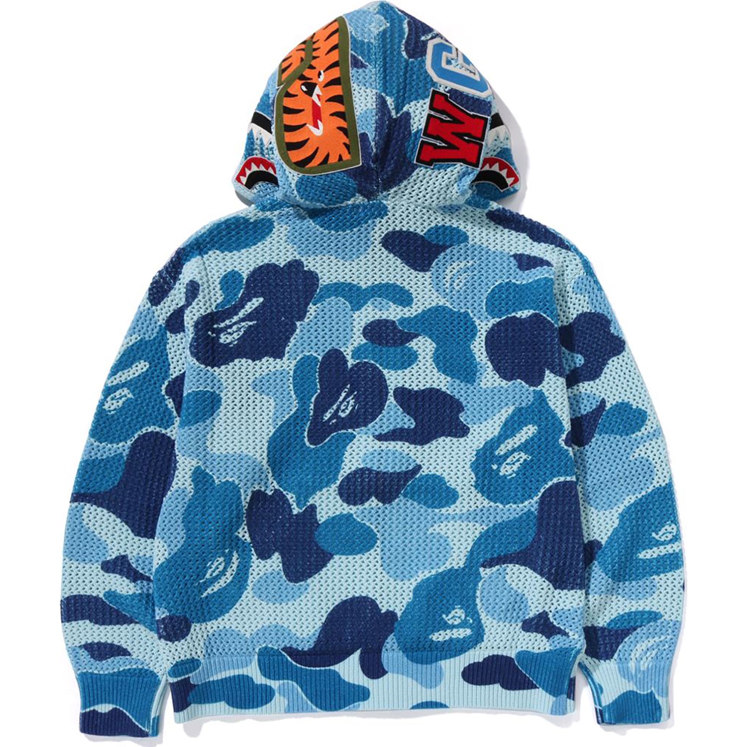 ABC CAMO CROCHET RELAXED FIT SHARK FULL ZIP HOODIE MENS – Image 3