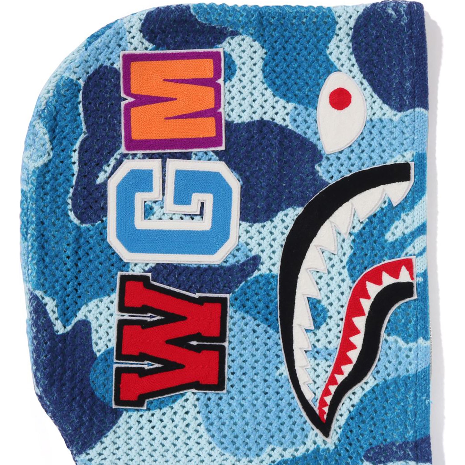ABC CAMO CROCHET RELAXED FIT SHARK FULL ZIP HOODIE MENS – Image 4