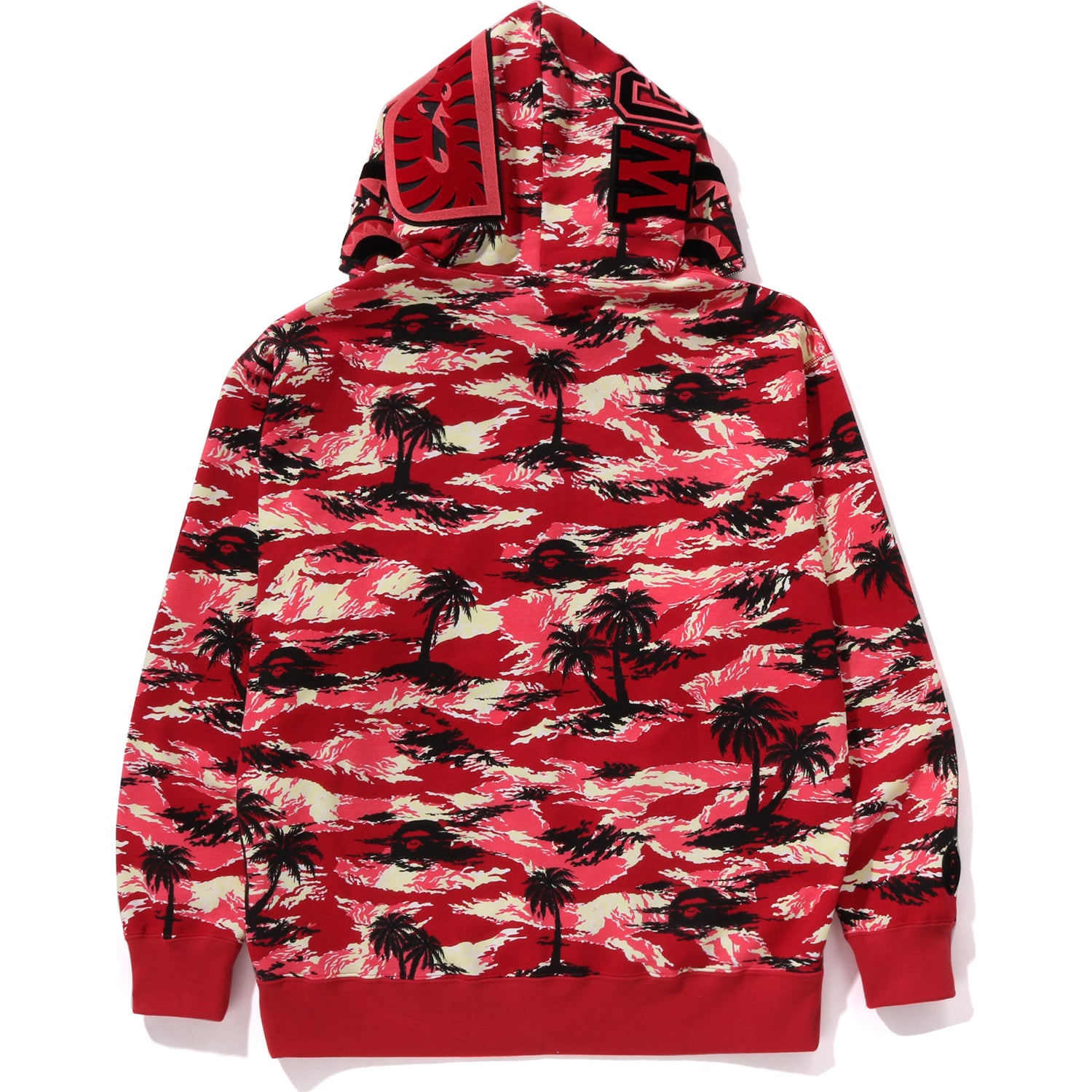 PALM TREE CAMO RELAXED FIT SHARK FULL ZIP HOODIE MENS – Image 3