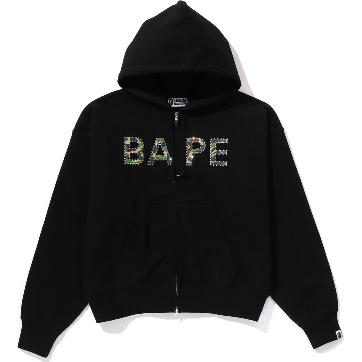 ABC CAMO CRYSTAL LOGO WIDE ZIP HOODIE LADIES – Image 1