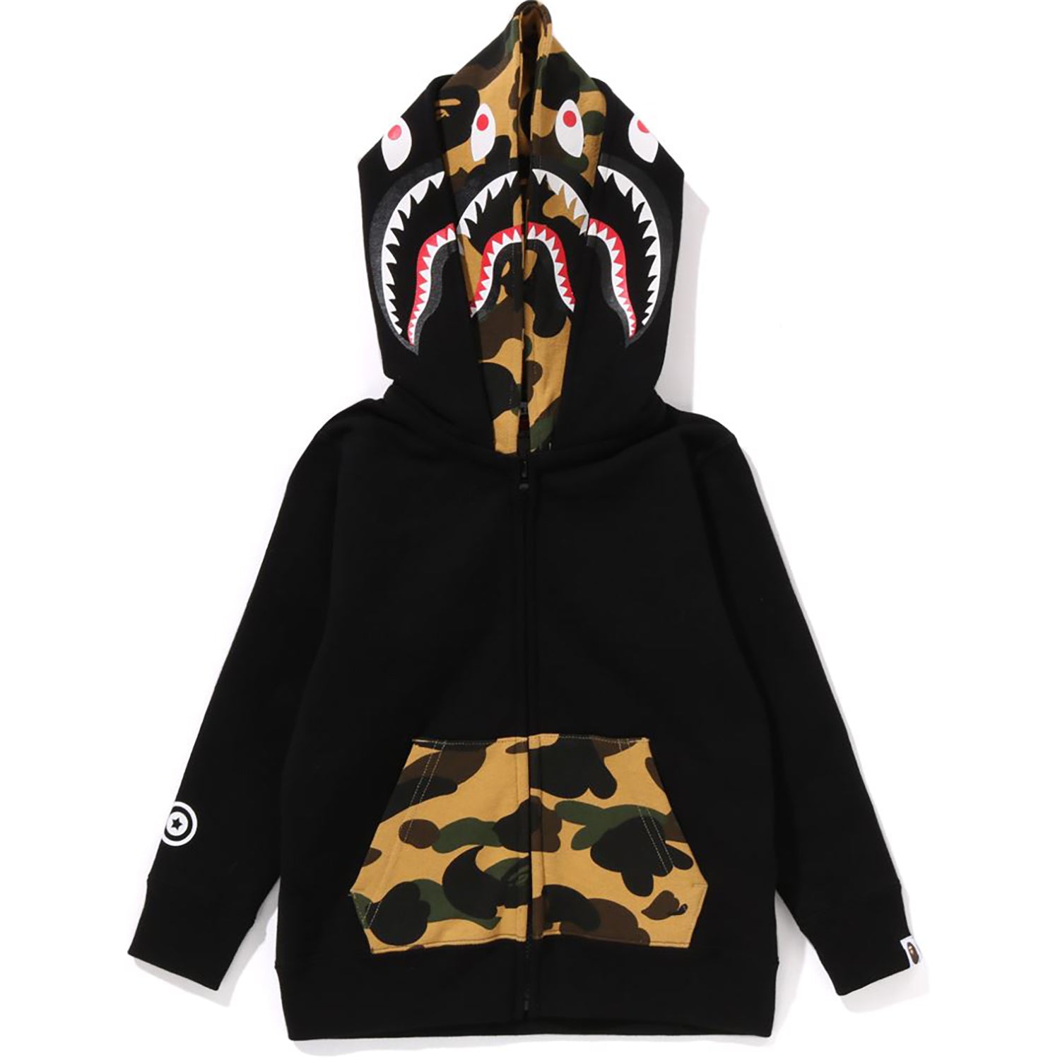 1ST CAMO SHARK FULL ZIP DOUBLE HOODIE KIDS – Image 1
