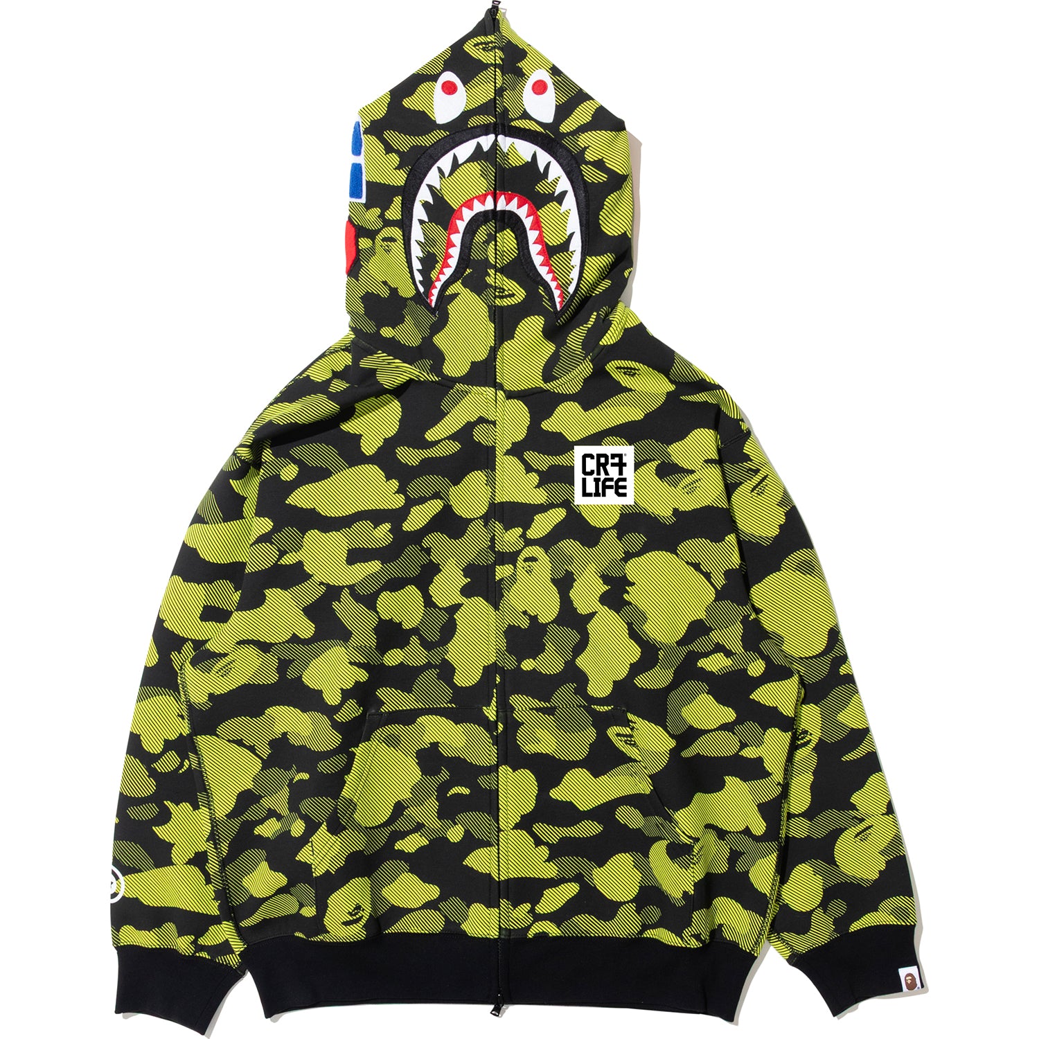 BAPE X CR7 LIFE LOGO RELAXED FIT SHARK FULL ZIP HOODIE M #1 MENS – Image 1