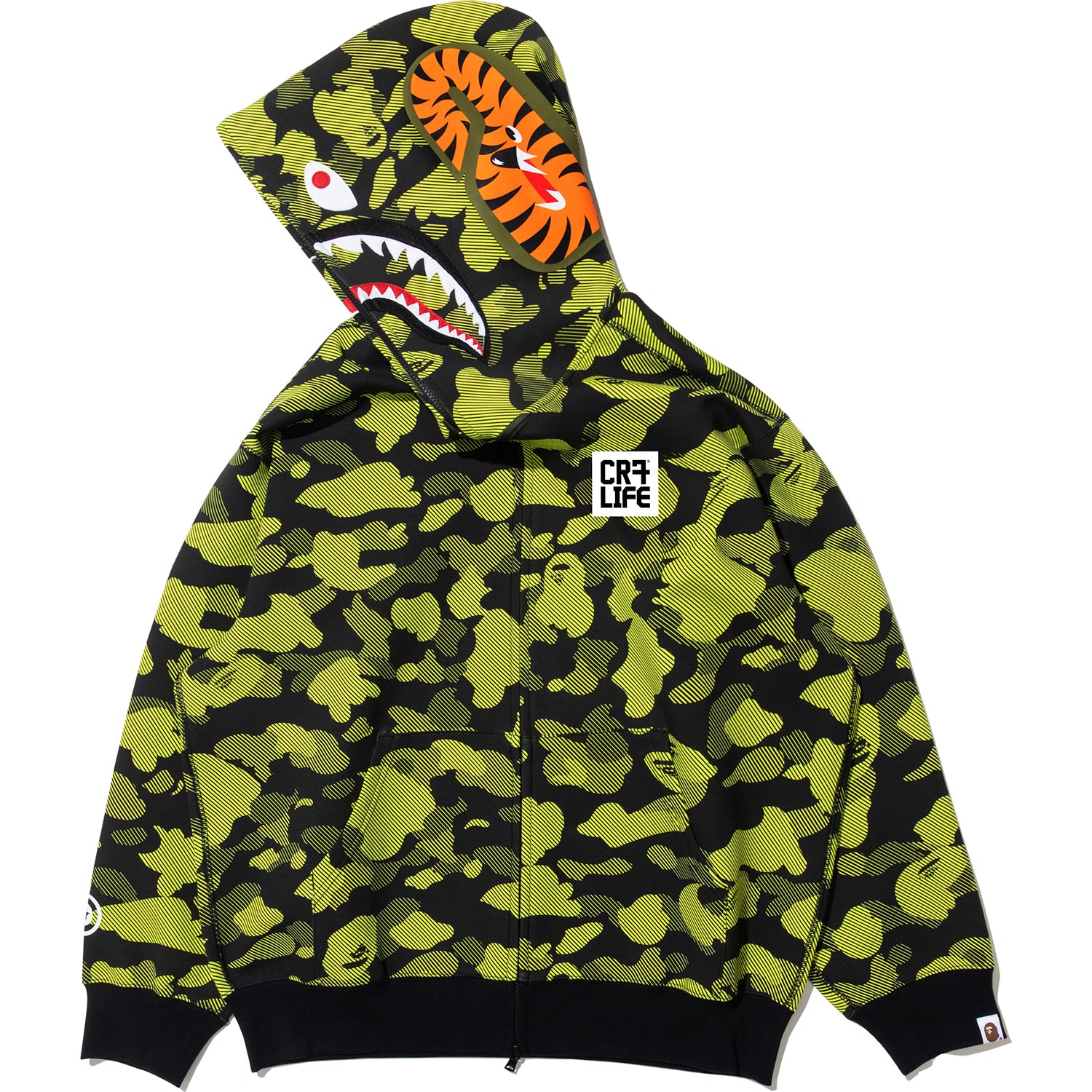 BAPE X CR7 LIFE LOGO RELAXED FIT SHARK FULL ZIP HOODIE M #1 MENS – Image 3