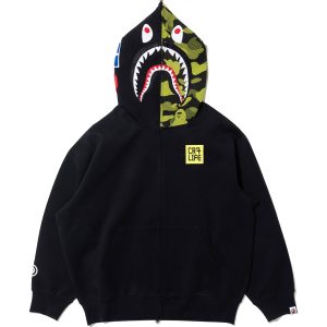 BAPE X CR7 LIFE LOGO RELAXED FIT SHARK FULL ZIP HOODIE #2 MENS