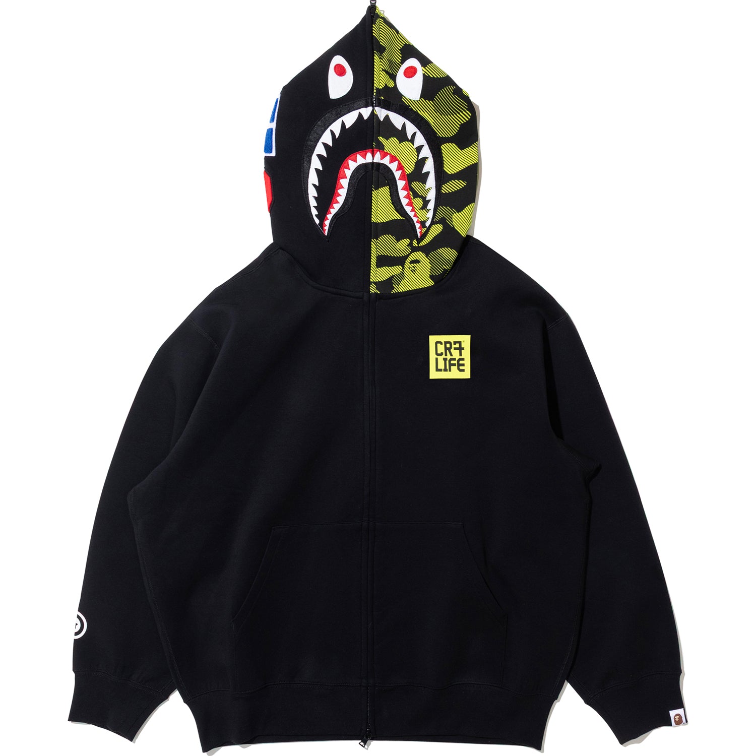 BAPE X CR7 LIFE LOGO RELAXED FIT SHARK FULL ZIP HOODIE #2 MENS – Image 1