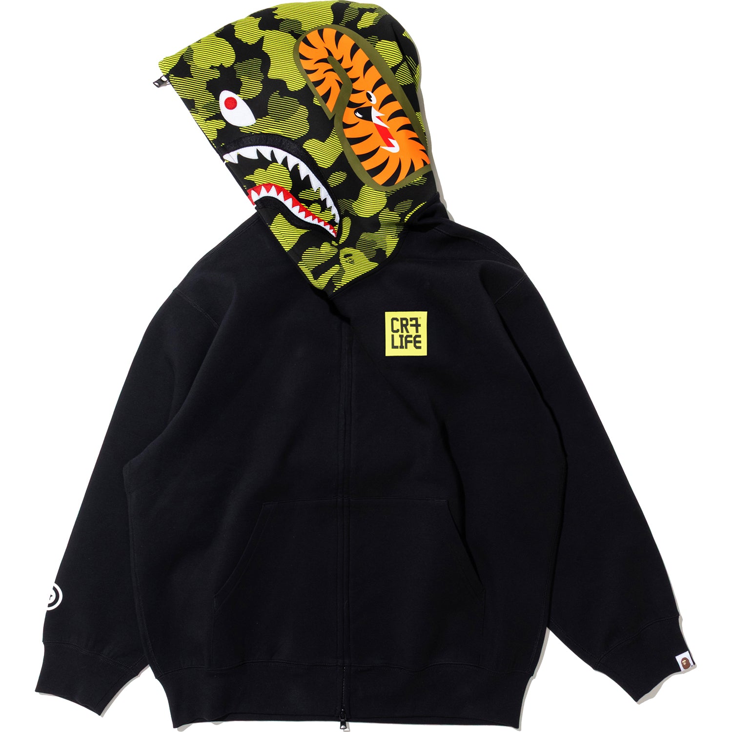BAPE X CR7 LIFE LOGO RELAXED FIT SHARK FULL ZIP HOODIE #2 MENS – Image 3