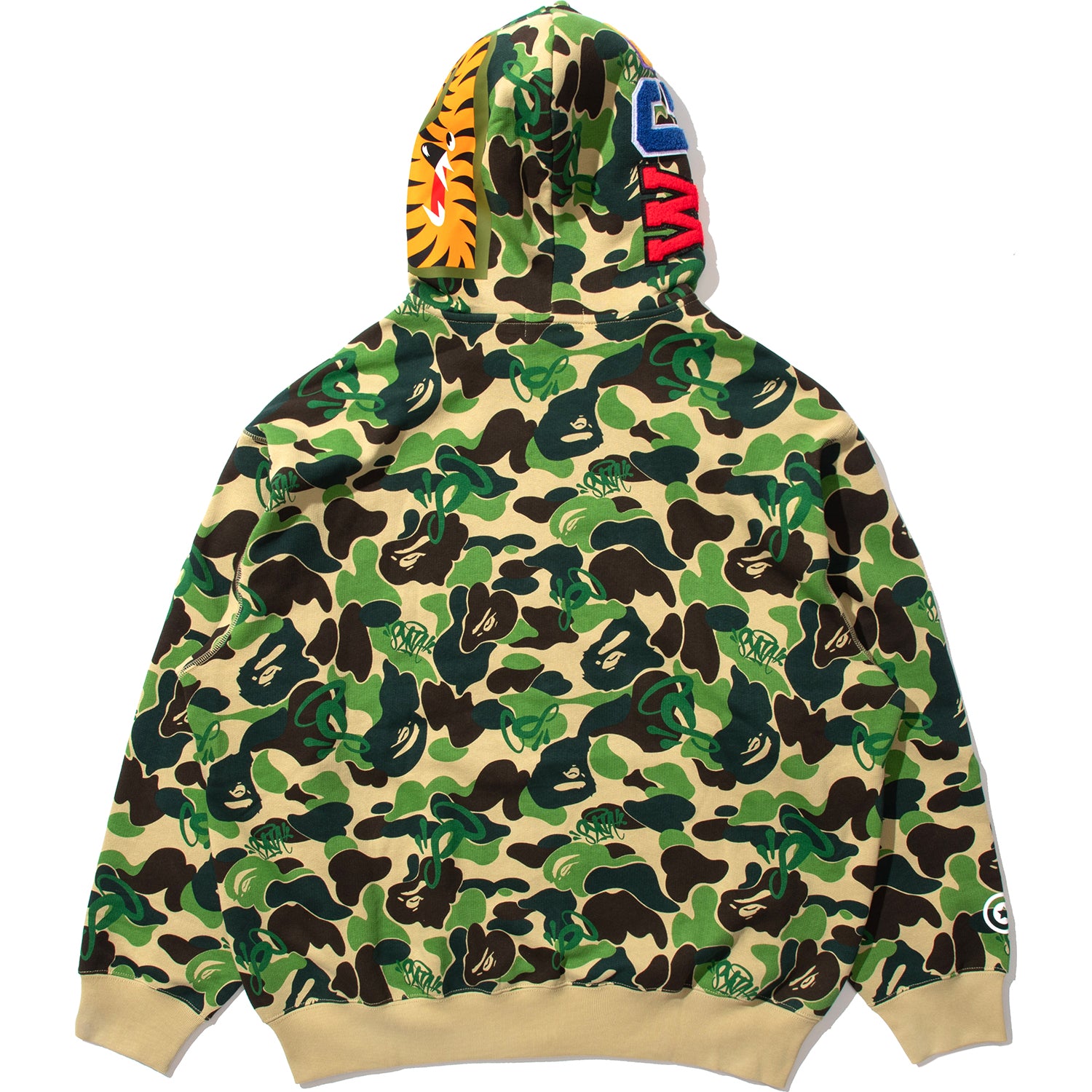 BAPE X SPOTIFY BY CENTRAL CEE CAMO SHARK FULL ZIP HOODIE MENS – Image 4
