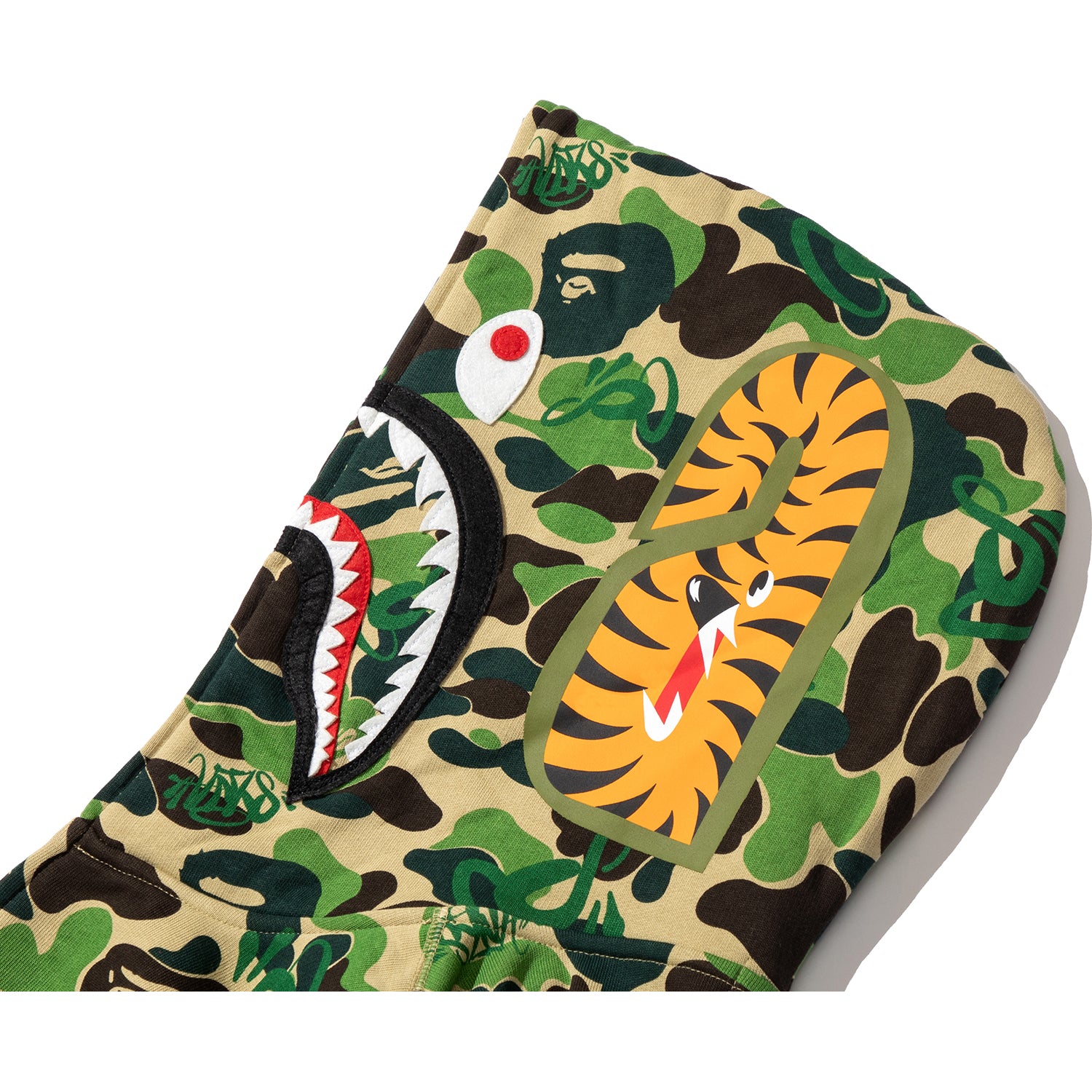 BAPE X SPOTIFY BY CENTRAL CEE CAMO SHARK FULL ZIP HOODIE MENS – Image 7