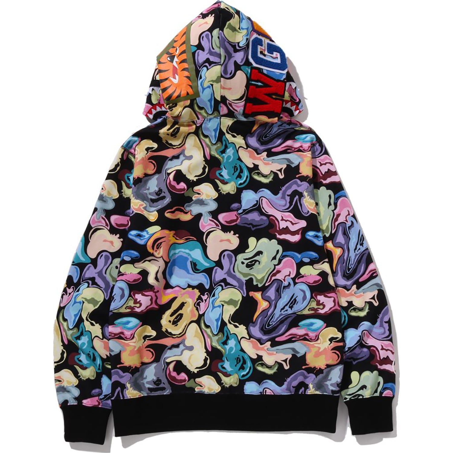 ART CAMO SHARK FULL ZIP HOODIE MENS – Image 3