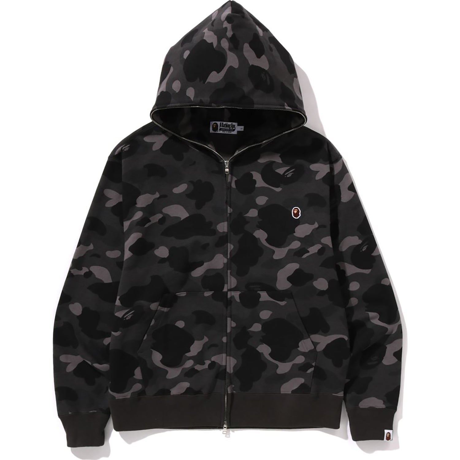 ONE POINT COLOR CAMO CROPPED FULL ZIP HOODIE MENS – Image 1