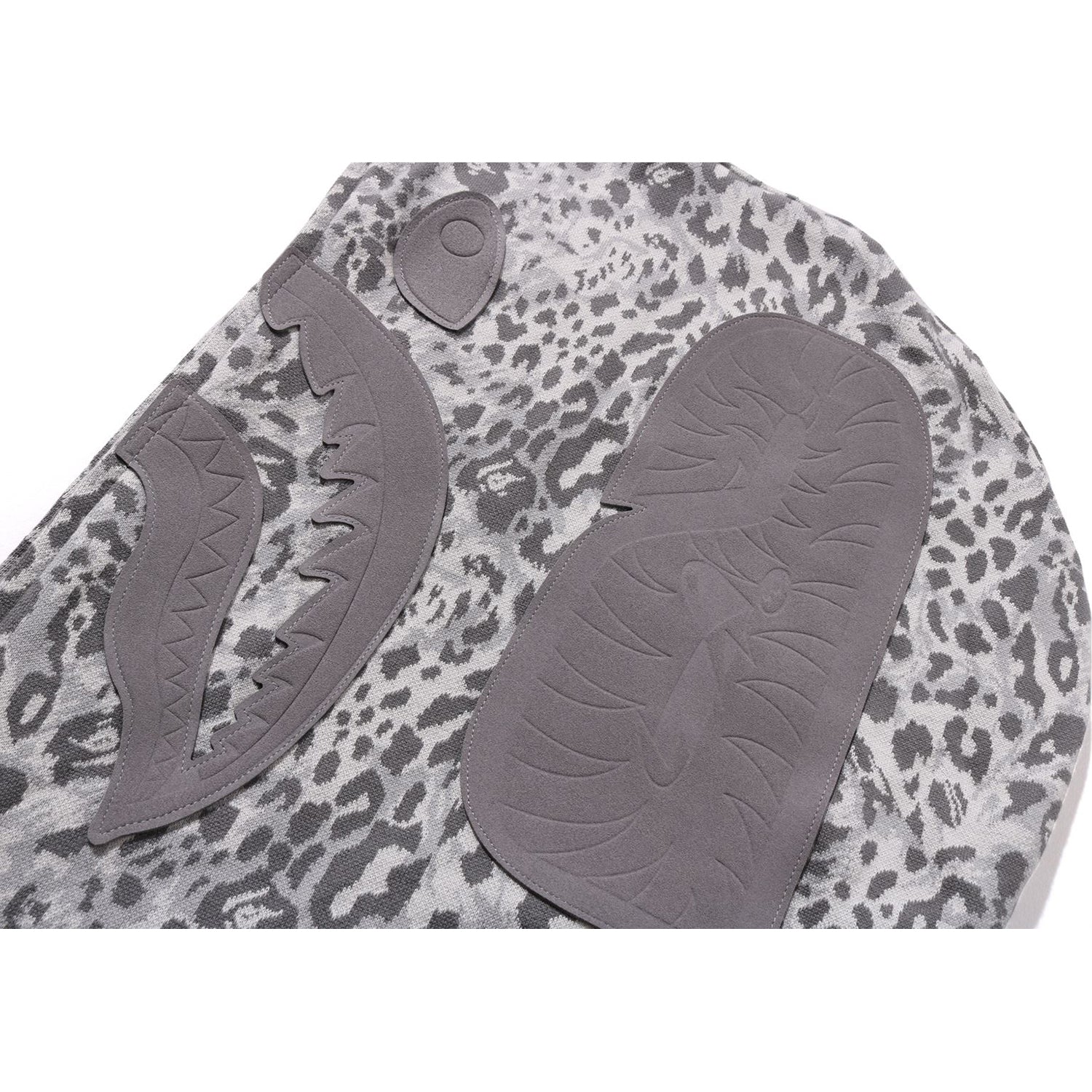 WILD LEOPARD PATTERN SHARK RELAXED FIT FULL ZIP HOODIE MENS – Image 5