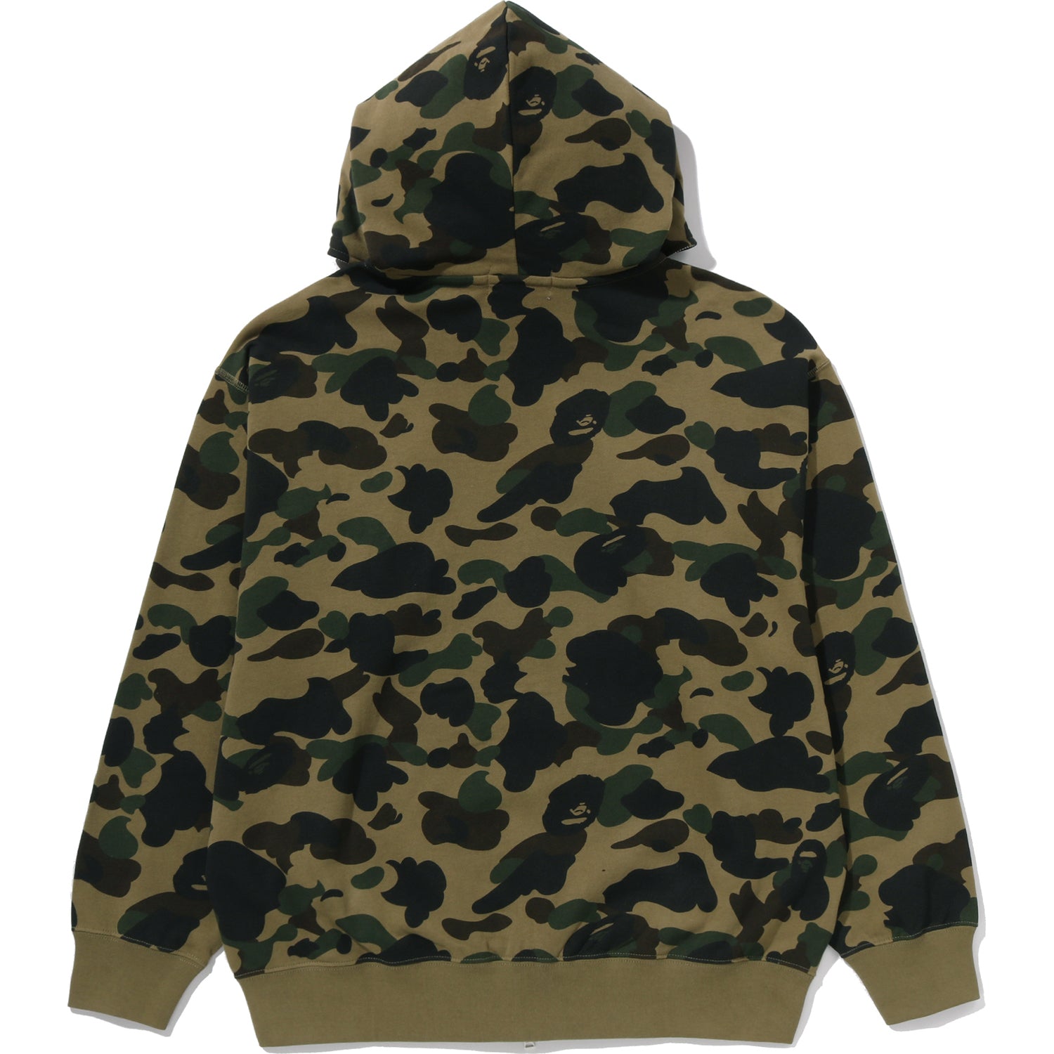 1ST CAMO BAPE LOGO RHINESTONE RELAXED FIT FULL ZIP HOODIE MENS – Image 2