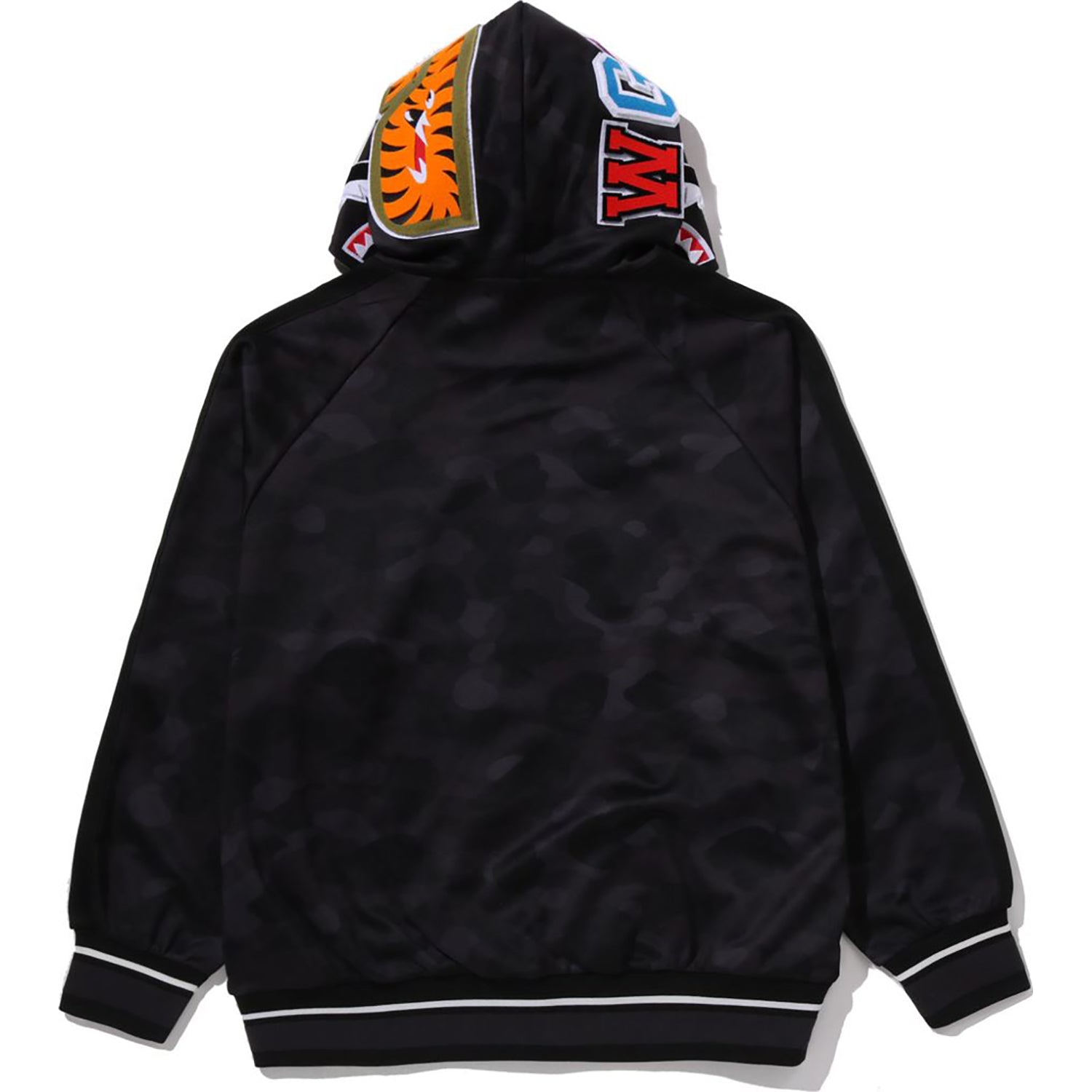 COLOR CAMO SHARK RELAXED FIT HOODIE TRACK JACKET MENS – Image 3