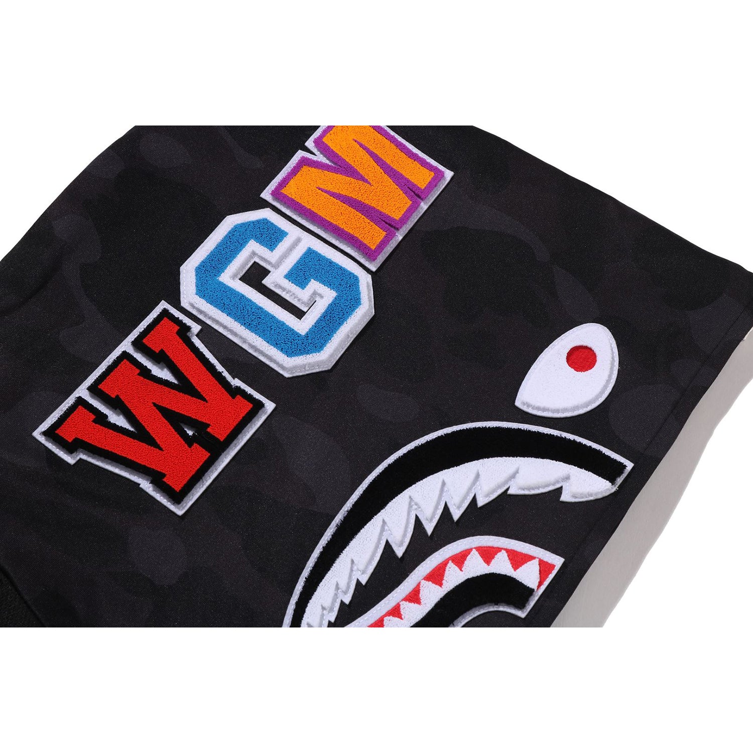 COLOR CAMO SHARK RELAXED FIT HOODIE TRACK JACKET MENS – Image 4