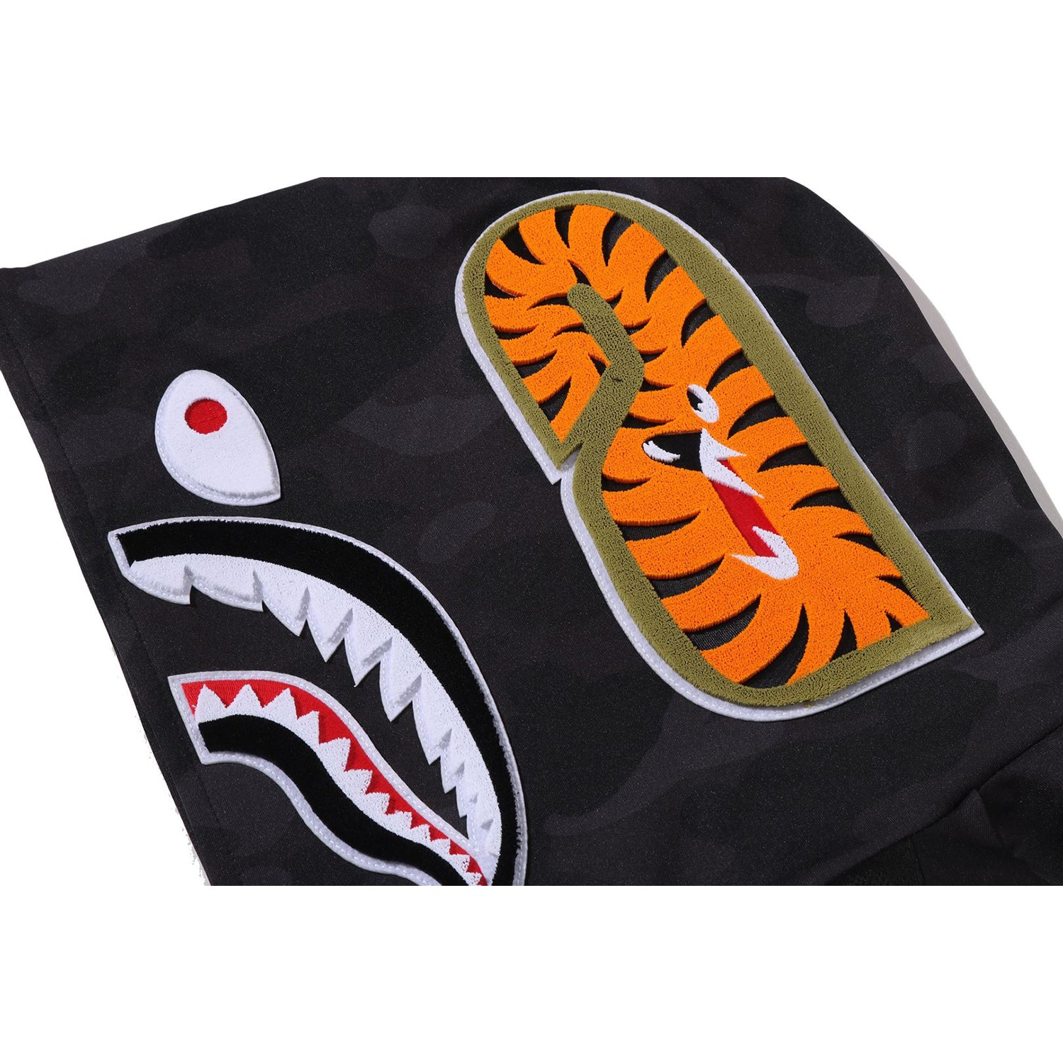 COLOR CAMO SHARK RELAXED FIT HOODIE TRACK JACKET MENS – Image 5
